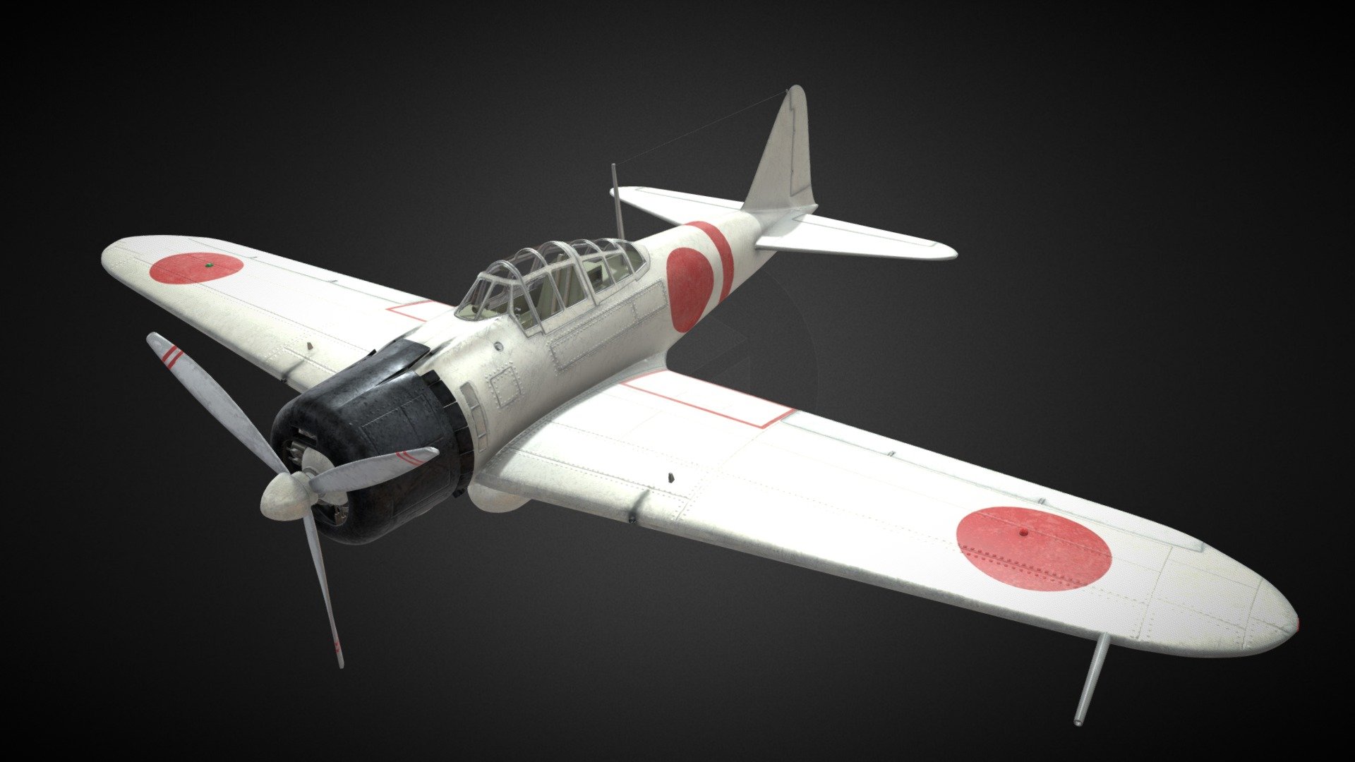 Mitsubishi A6M Zero Royalty Free 3D model by ondrej.streit [1175863]