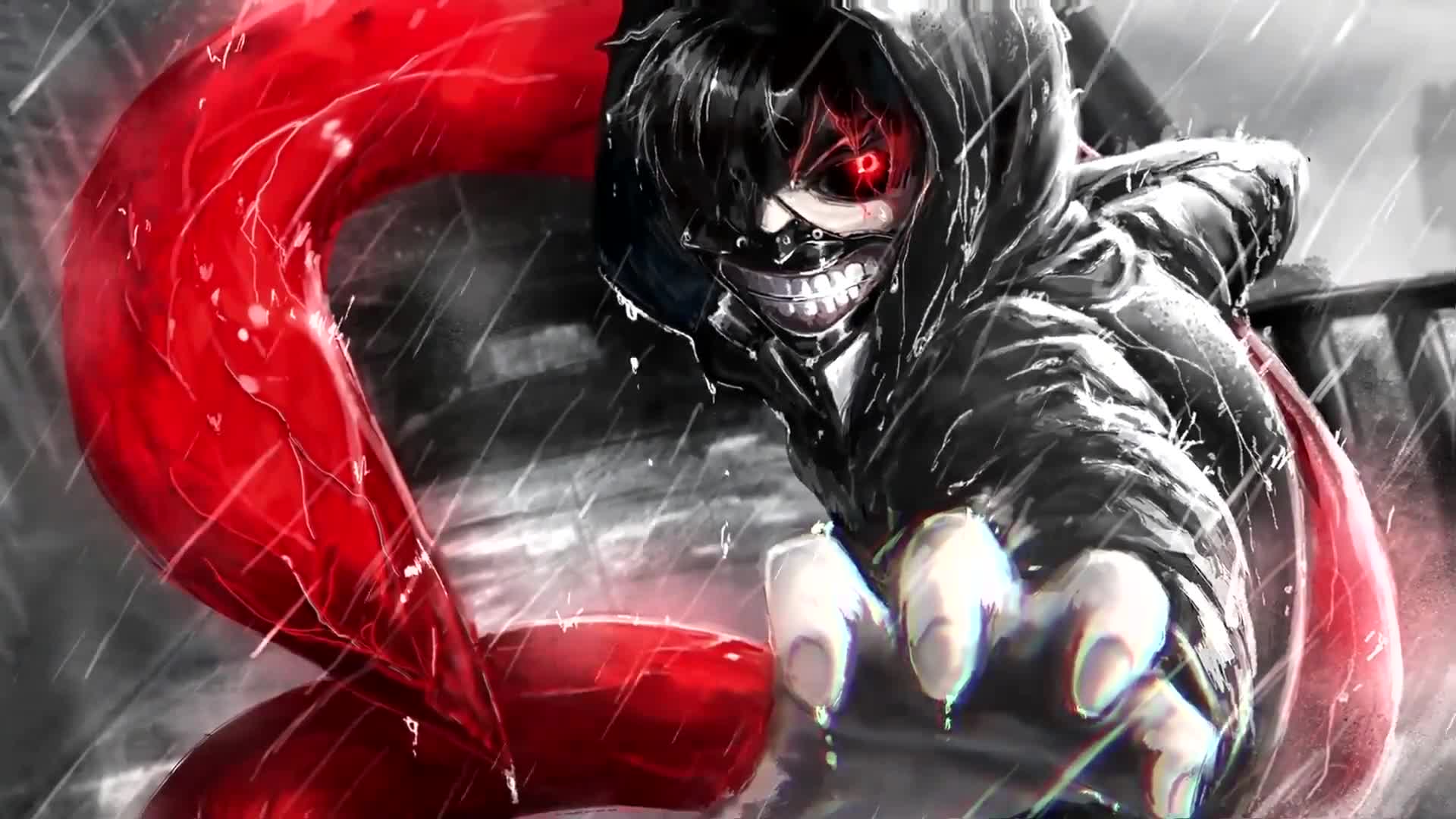Tokyo Ghoul / Ken Kaneki / Rain Desktop Wallpaper