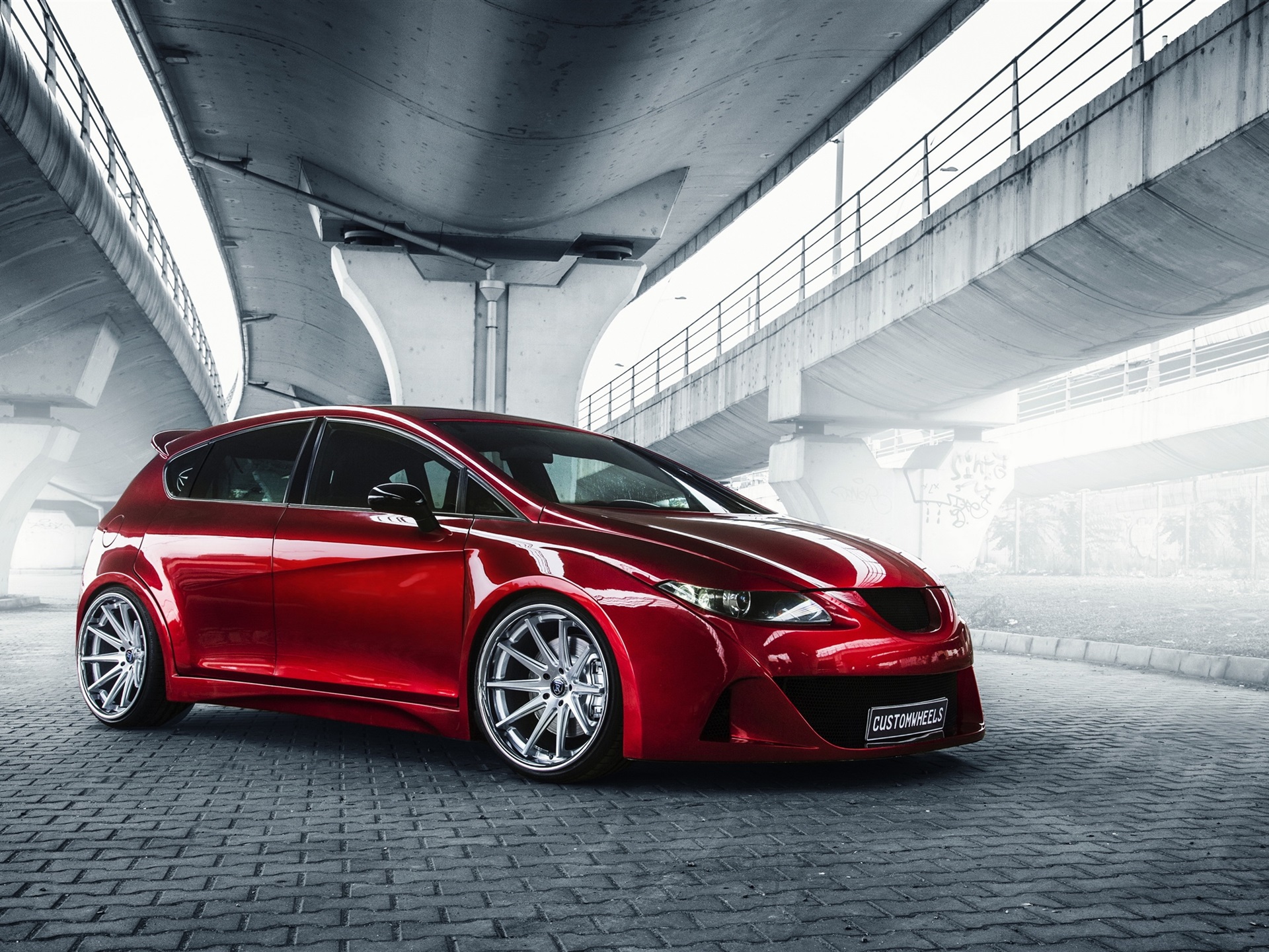 Wallpaper Seat Leon red car 2560x1600 HD Picture, Image