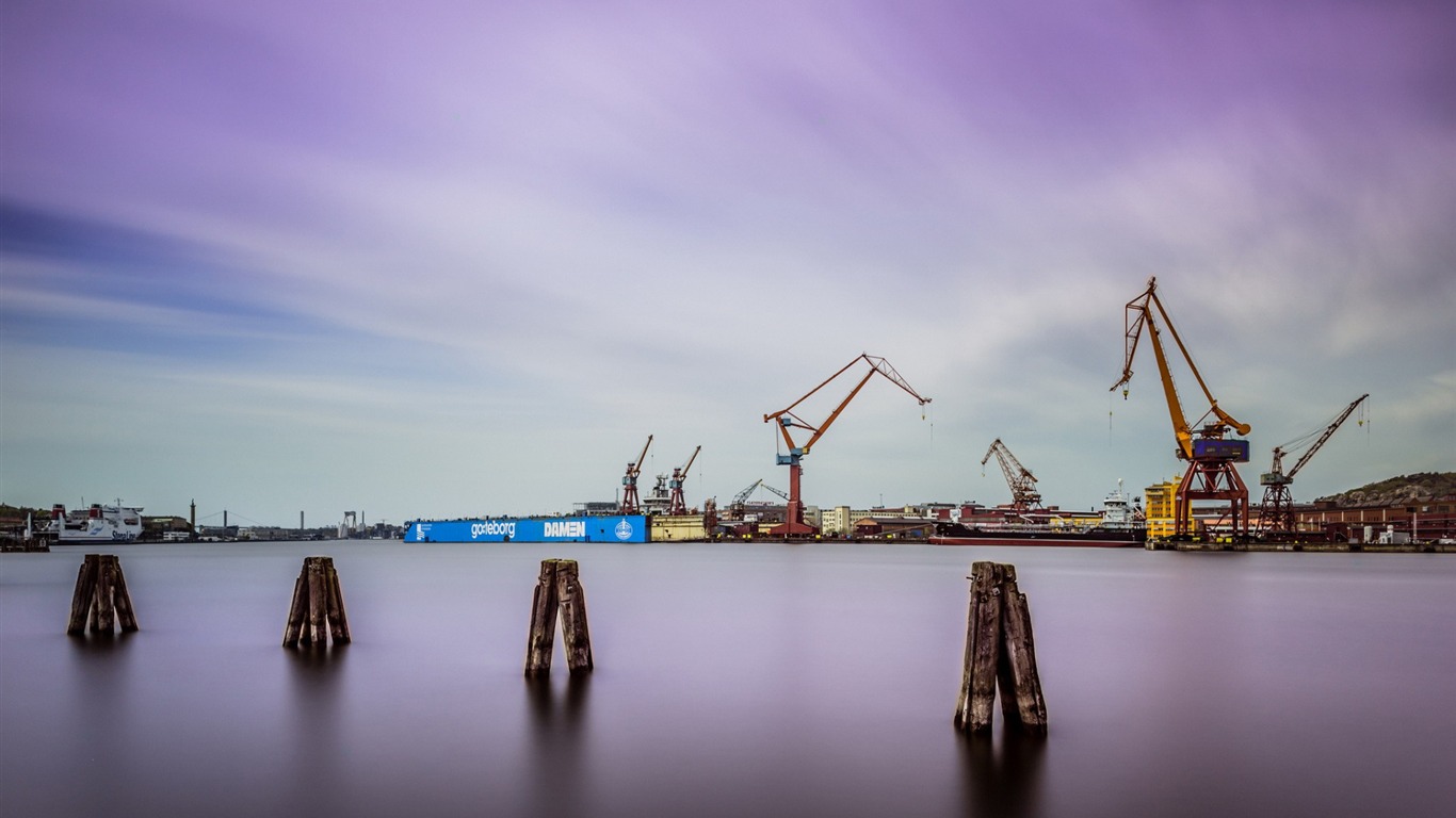 Shipyard Landscape Pics HD Wallpaper