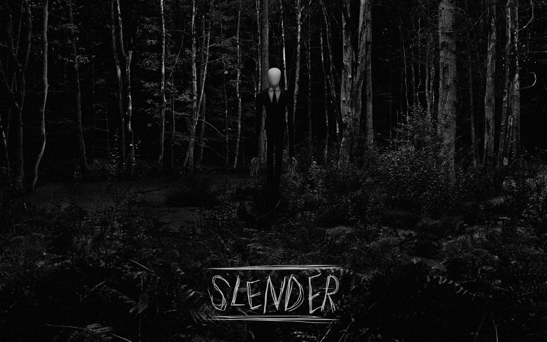 Free download Creepy Dark Forest HD Wallpaper Slender Man BW Forest Creepy [1920x1200] for your Desktop, Mobile & Tablet. Explore Dark Scary Forest Wallpaper. Free Scary Wallpaper, Scary Halloween