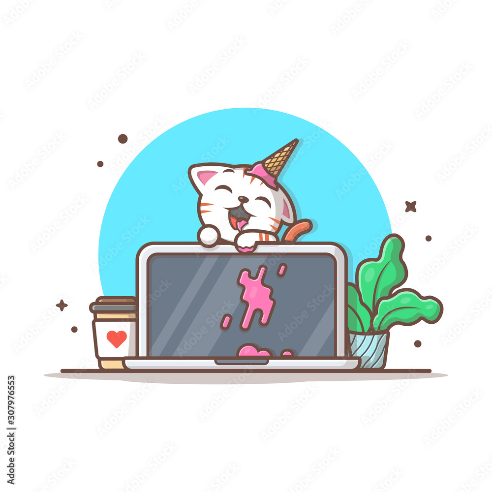 Ice Cream Cat Wallpapers Wallpaper Cave