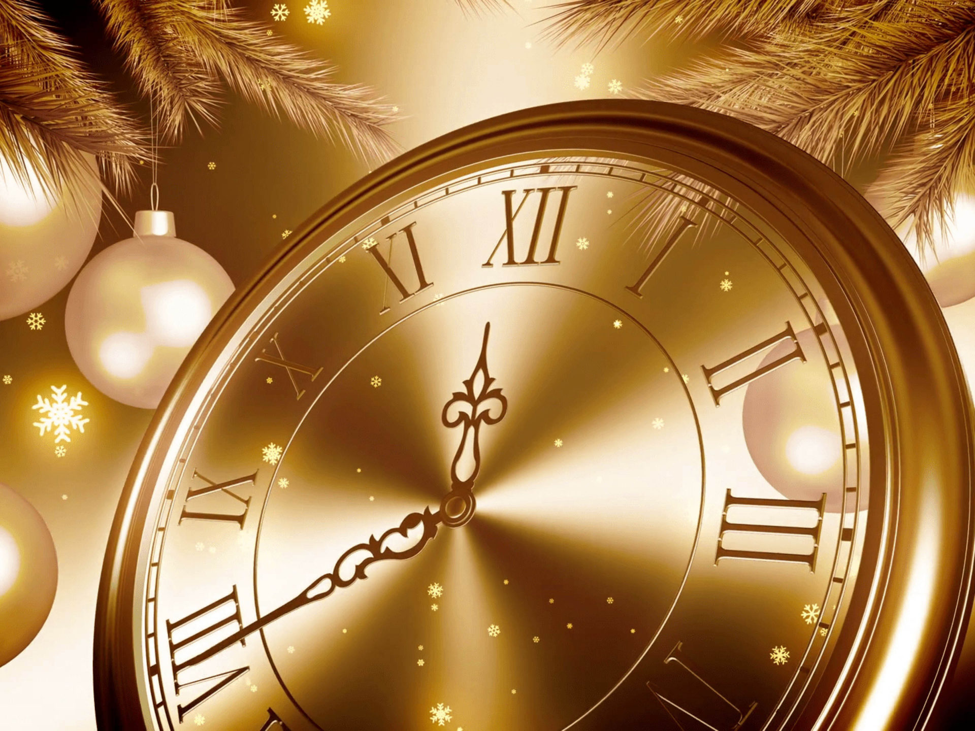 Happy New Year 2022 Golden Clock Countdown In New Year's Eve Desktop Wallpaper For Computers Laptop Tablet And Mobile Phones, Wallpaper13.com