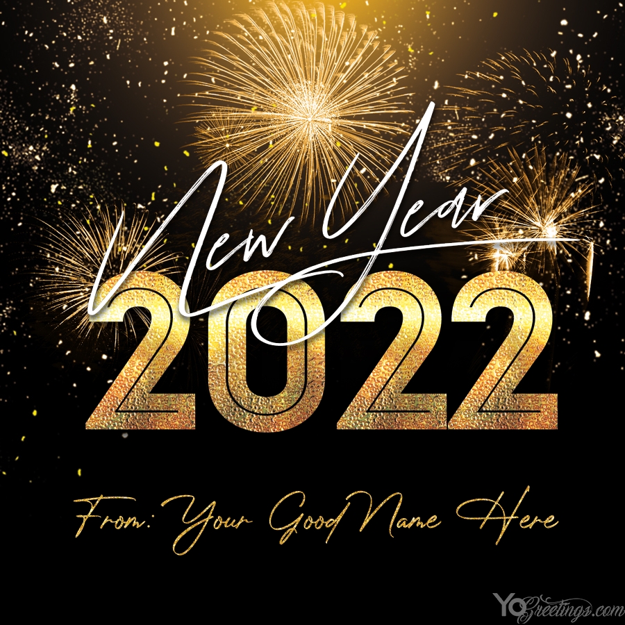 New Year's Eve 2022 Card With My Name Edit Free Download