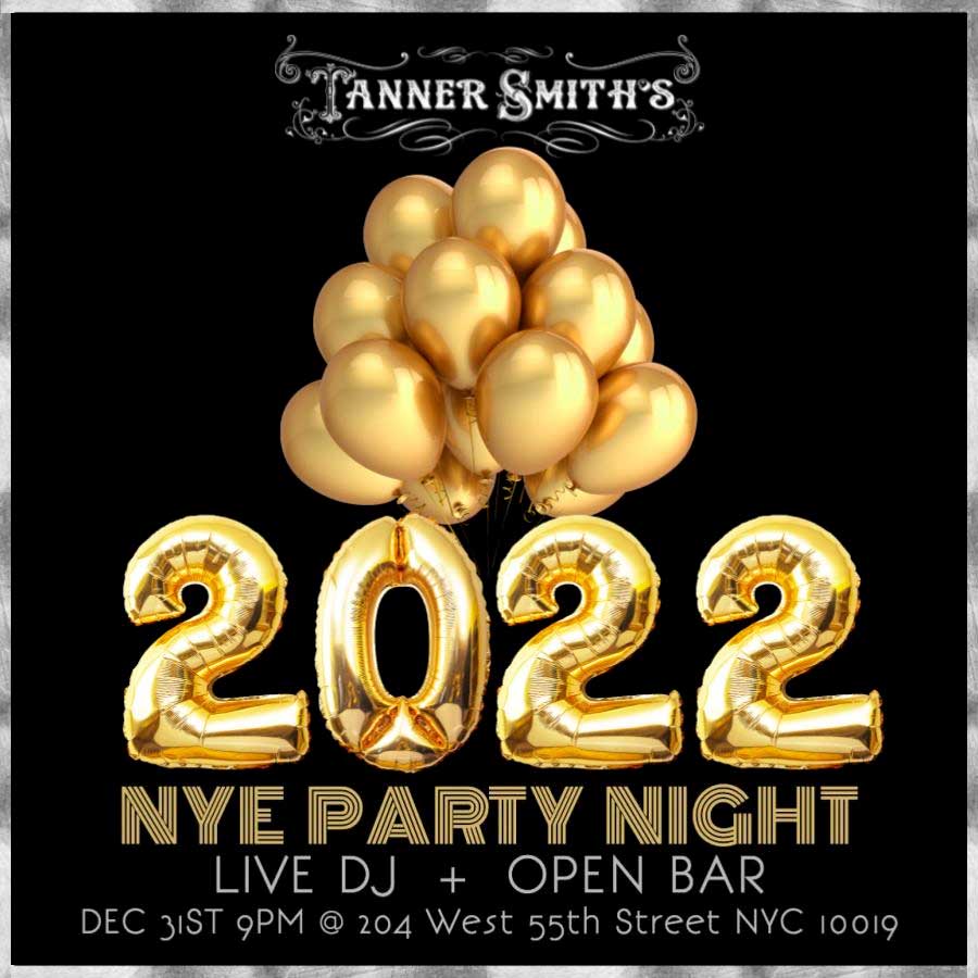 Times Square New Years Eve at Tanner Smith's NYC. NYC New Years Eve 2022