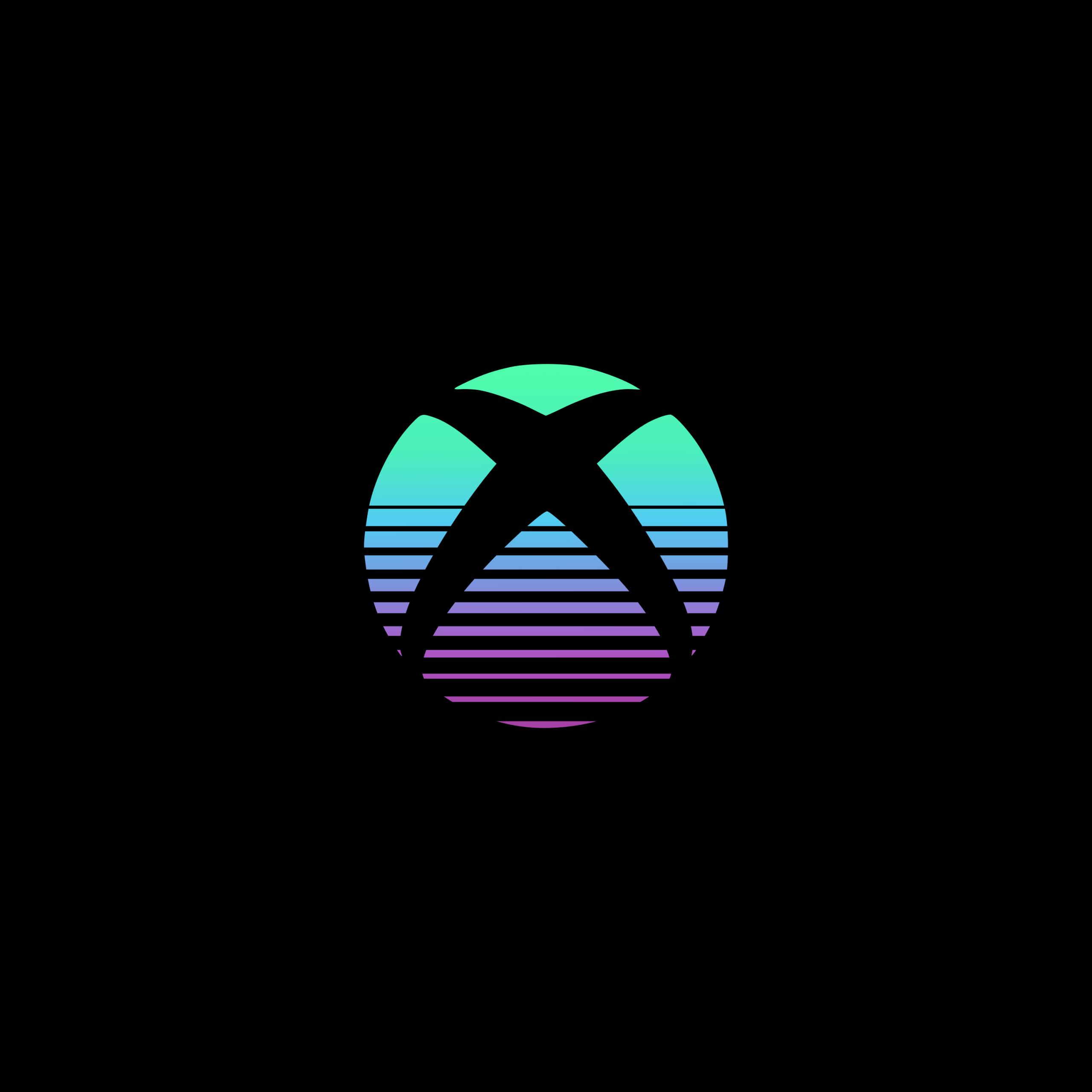 Xbox Wallpaper 4K, Logo, Black background, AMOLED, Gradient, 5K, Technology