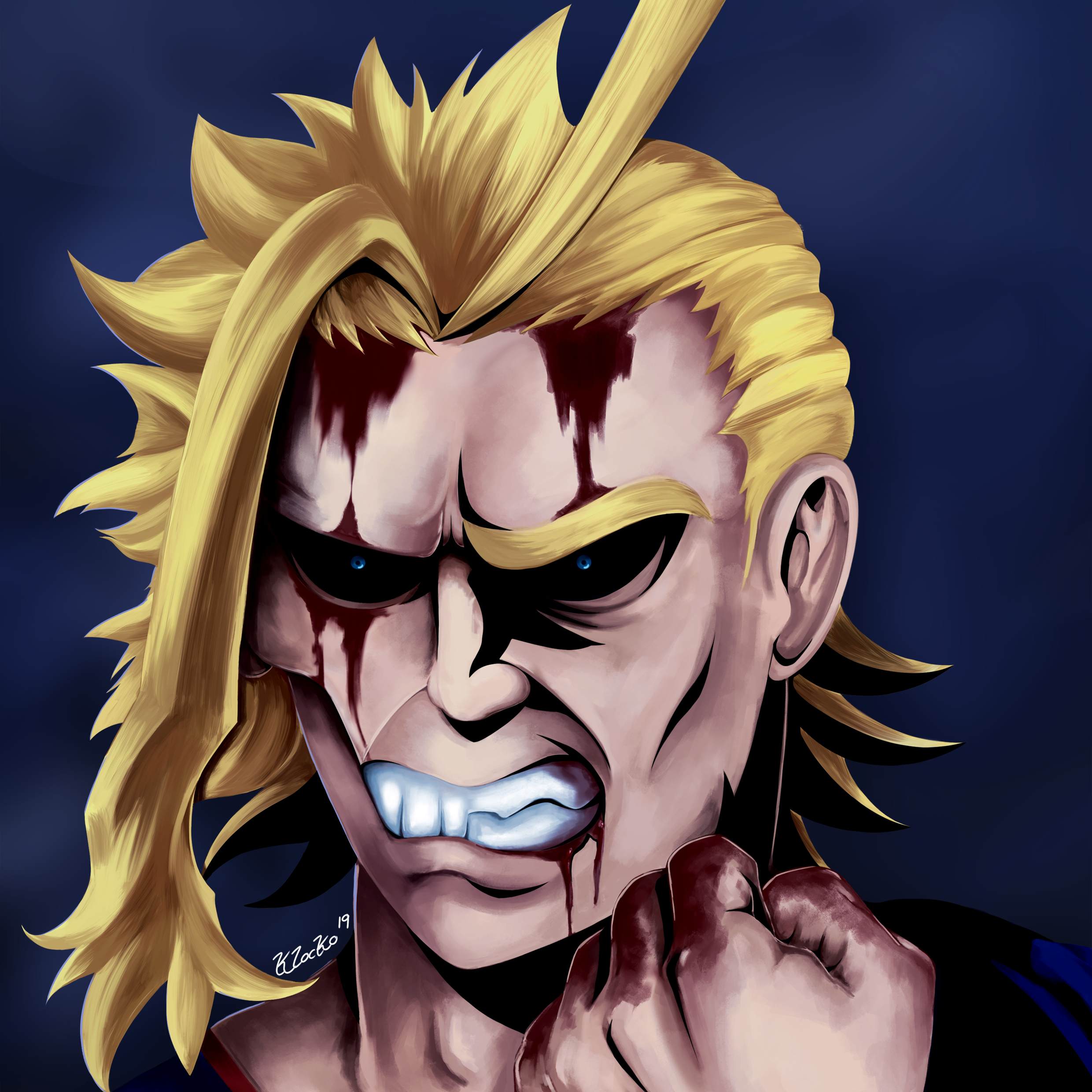 All Might Commission by theklocko on Newgrounds