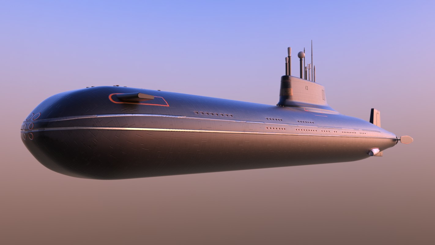 Typhoon Class Submarine 3D Model