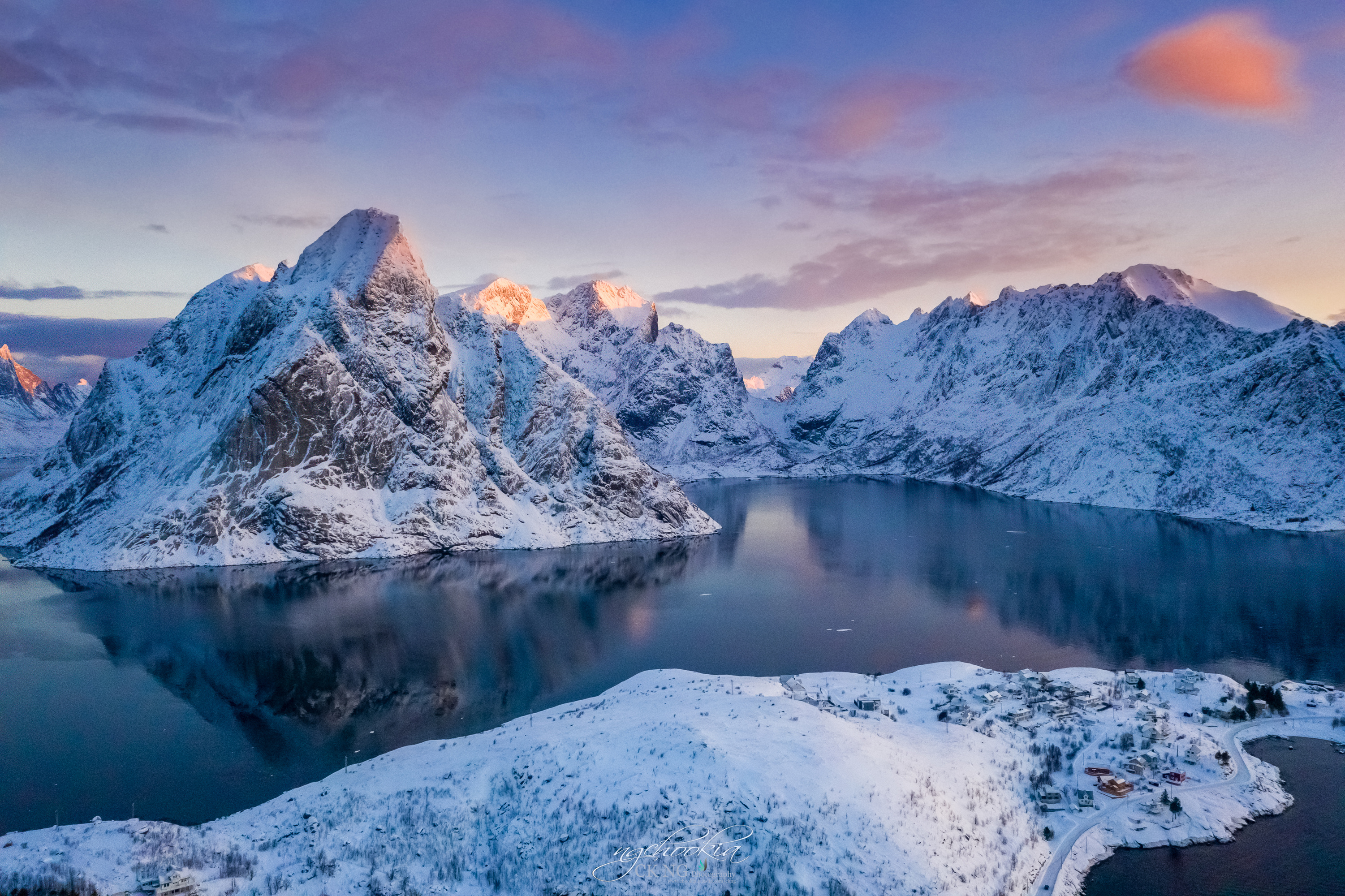 Norway Lofoten Mountains Winter Bay Snow, HD Nature, 4k Wallpaper, Image, Background, Photo and Picture