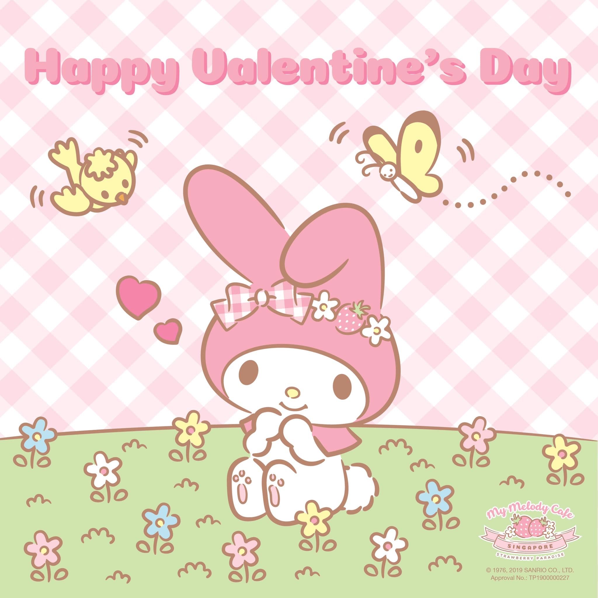 Happy Valentine's Day everyone! May your day be as sweet as My Melody!. My melody wallpaper, Valentines wallpaper, Valentine drawing