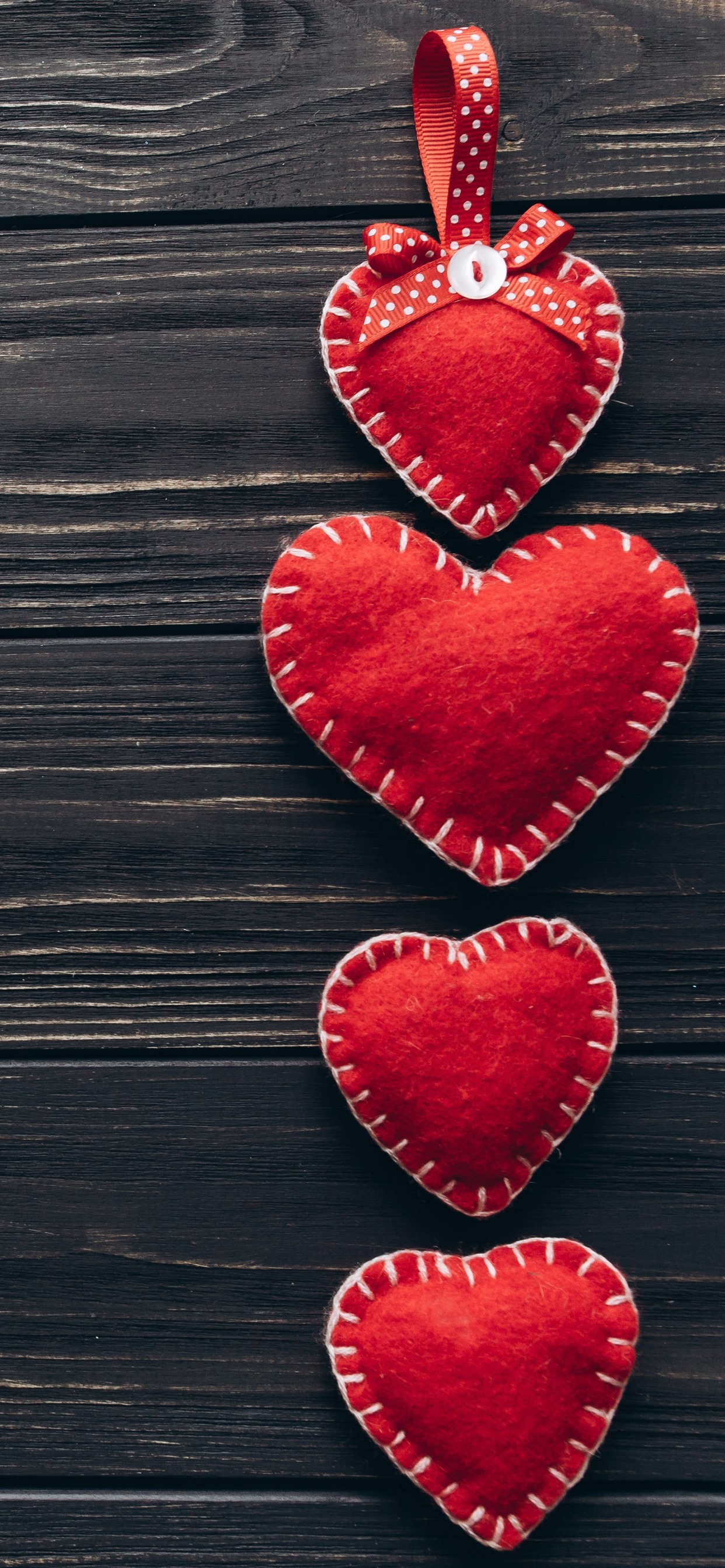 iPhone Wallpaper Red Love Hearts, Decoration, Wood Xs Max Love