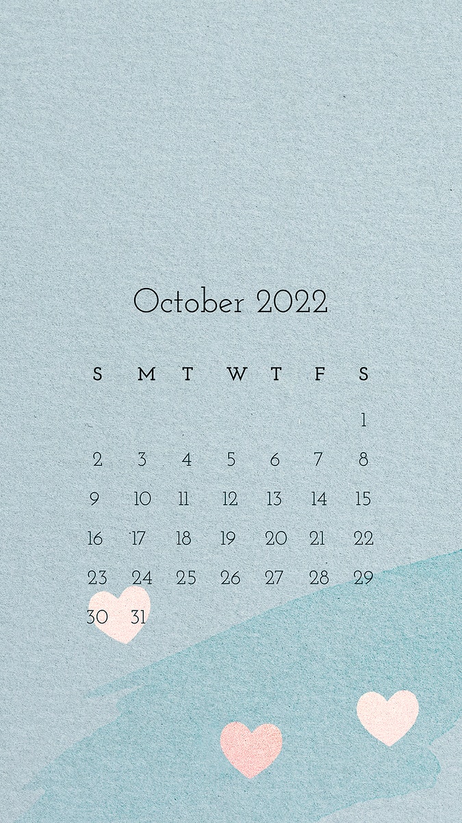 Cute 2022 October calendar, monthly