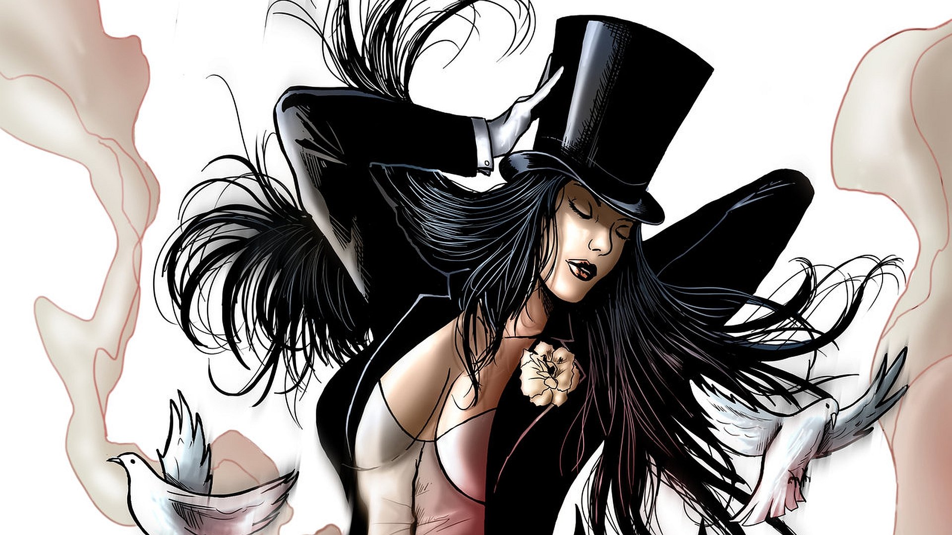 zatanna, Zatara, Comic, Character, Girl, Magia, Lovely, Beauty, Brunette Wallpaper HD / Desktop and Mobile Background