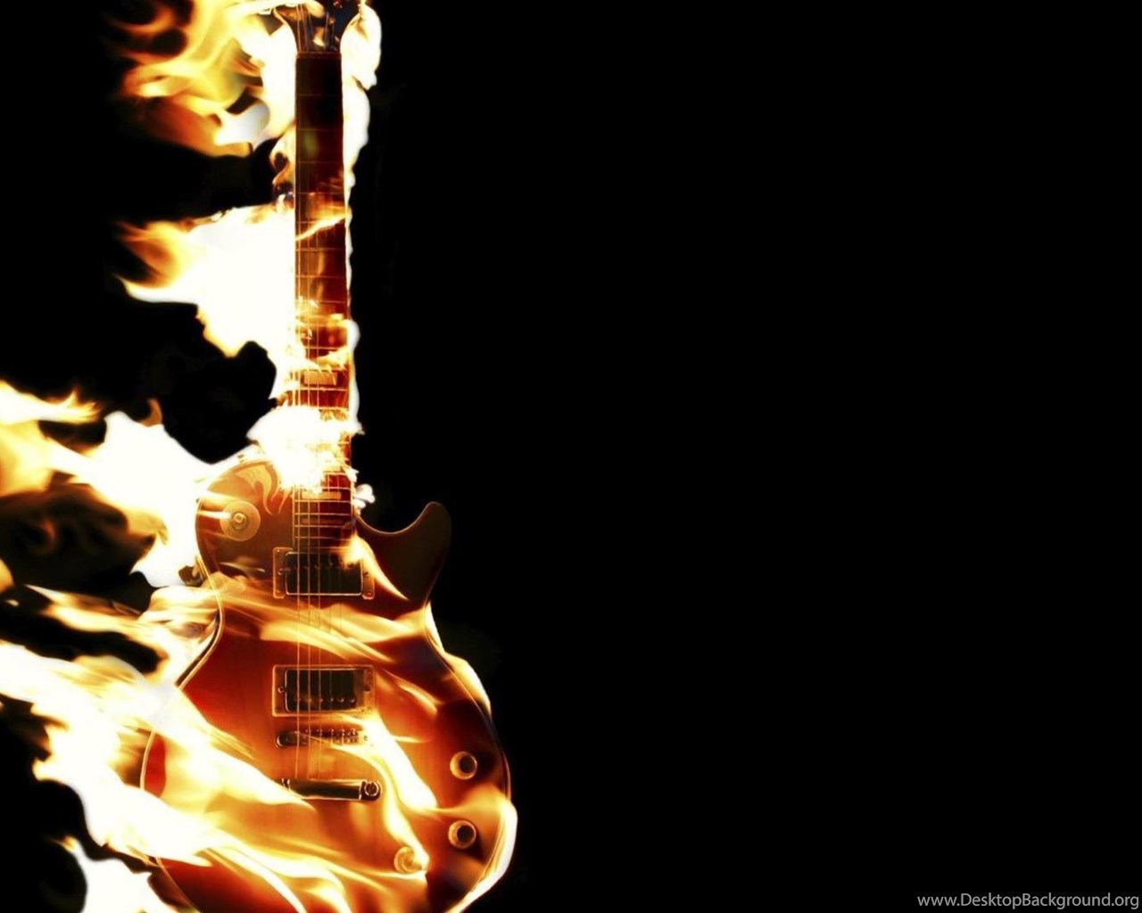Download 1920x1080 Burning Guitar Wallpaper Desktop Background