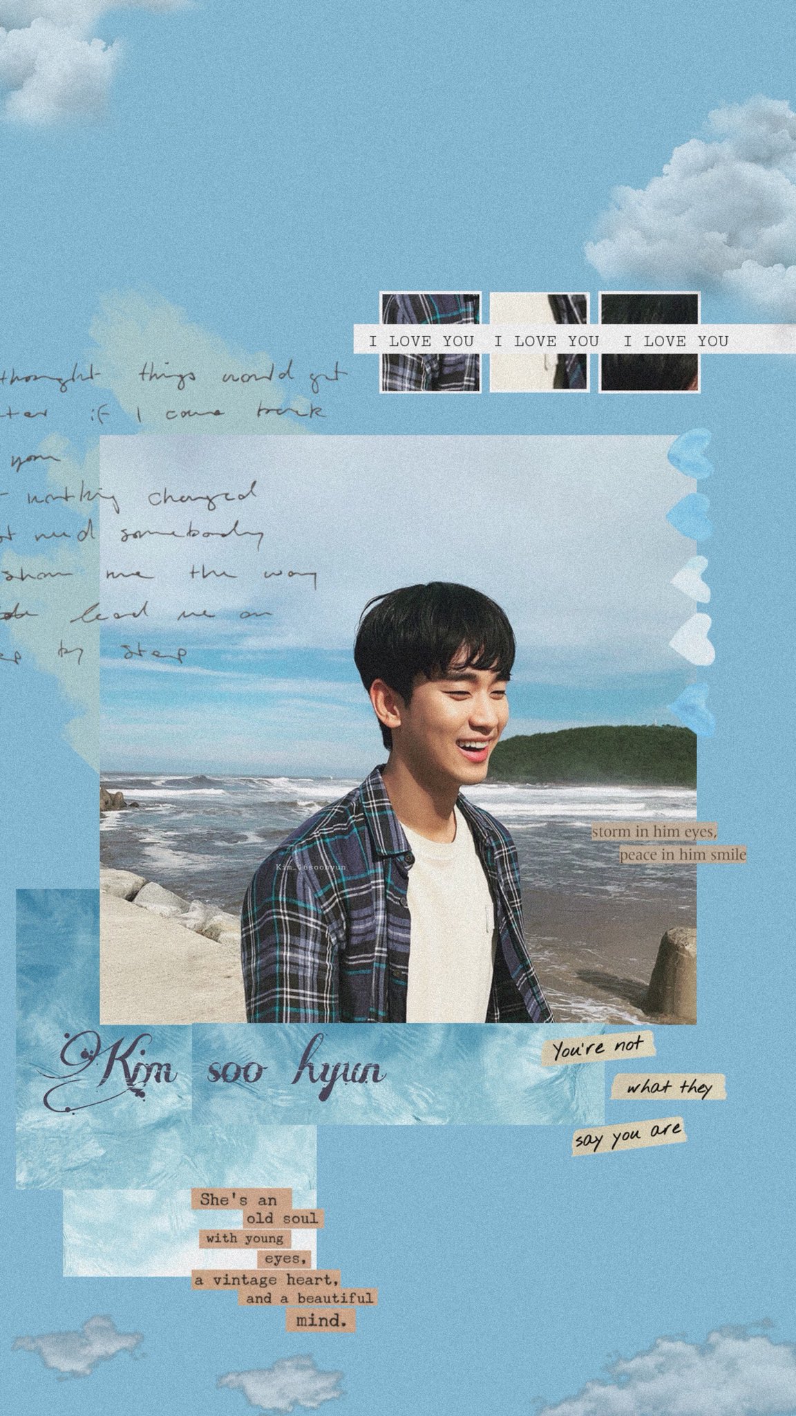 kim_16soohyun lockscreen and tumblr Kim soo hyun By: ❣️ #LockScreen #Wallpaper #kimsoohyun #soohyun #blue #Iloveyou #l4l #tumblr