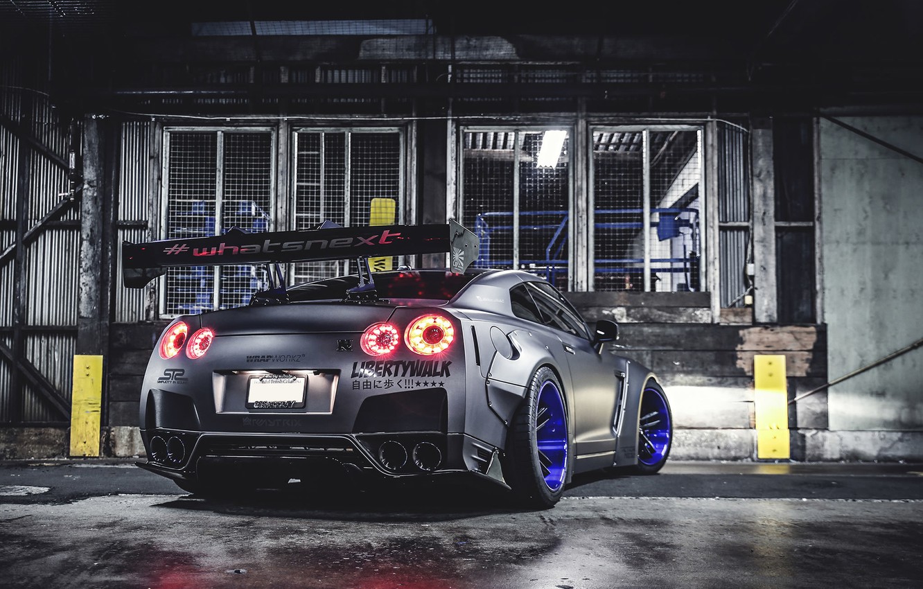 Wallpaper Nissan, GT R, Car, Side, Tuning, Wheels, Spoiler, Rear, Liberty Walk, LB Perfomance Image For Desktop, Section Nissan
