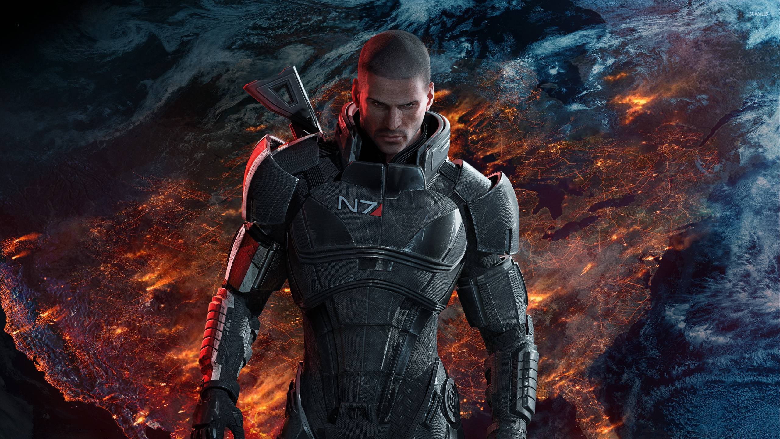 Male Commander Shepard in Mass Effect wallpaper wallpaper