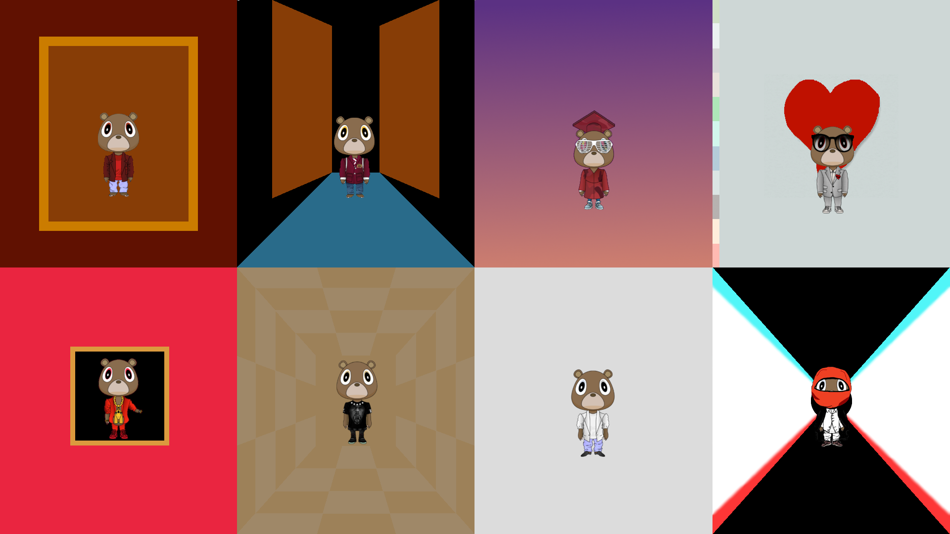 Kanye Bears on Minimalist Album Covers