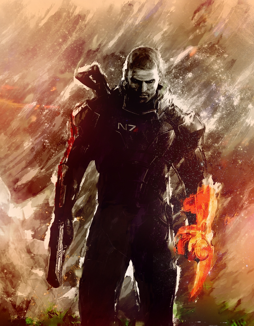 Download Commander Shepard, video game, soldier, Mass Effect: Andromeda wallpaper, 840x iPhone iPhone 4S, iPod touch
