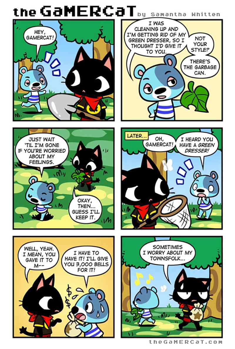 Sunday Comics: Another Planet Doomed. Gamer cat, Animal crossing funny, Animal crossing memes