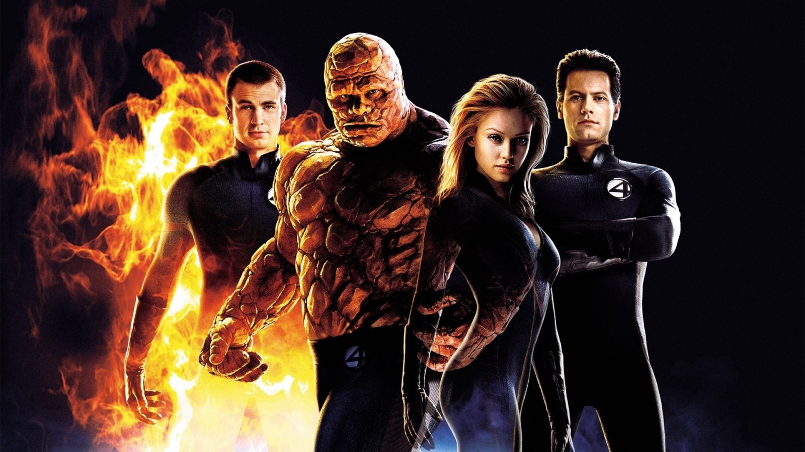movies, Jessica Alba, Chris Evans, Human Torch, Thing, Fantastic Four, Invisible Woman, Mr Fantastic, Susan Storm, performance, stage, musical theatre, performance art, performing arts High quality walls