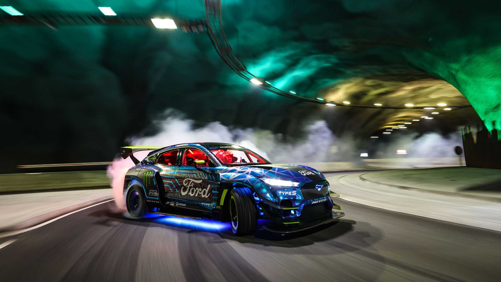 Watch Vaughn Gittin Drift Ford Mach E 1400 In The Faroe Islands