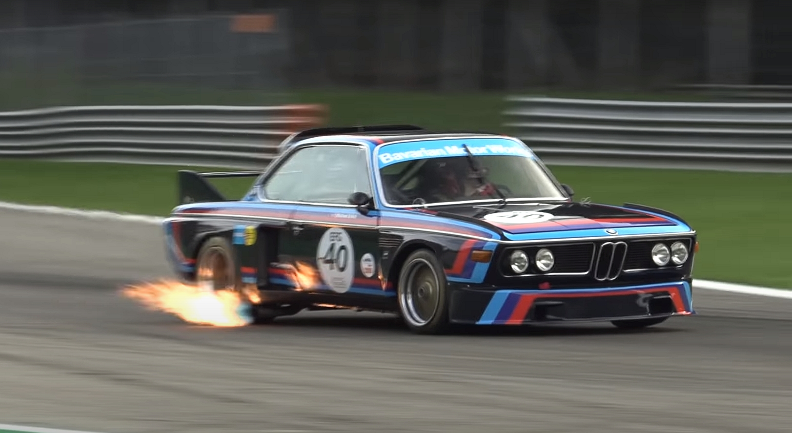 BMW 3.0 CSL Batmobile Spitting Flames at Monza Is Vintage Racing at Its Finest