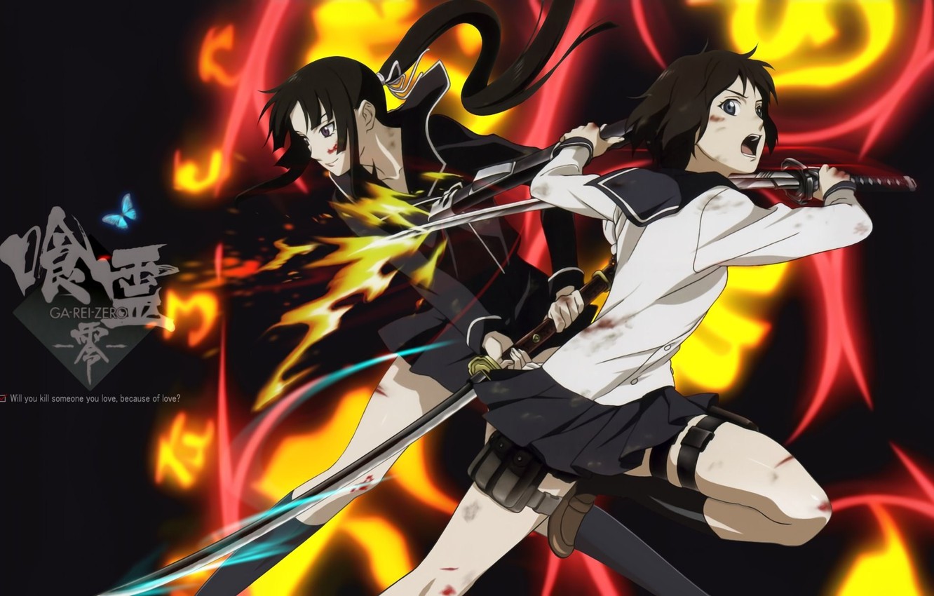 Wallpaper Girls, Katana, Ga Rei Zero, Kagura Tsuchimiya, Isaiah Yomi Search, GA Rei Zero Image For Desktop, Section прочее