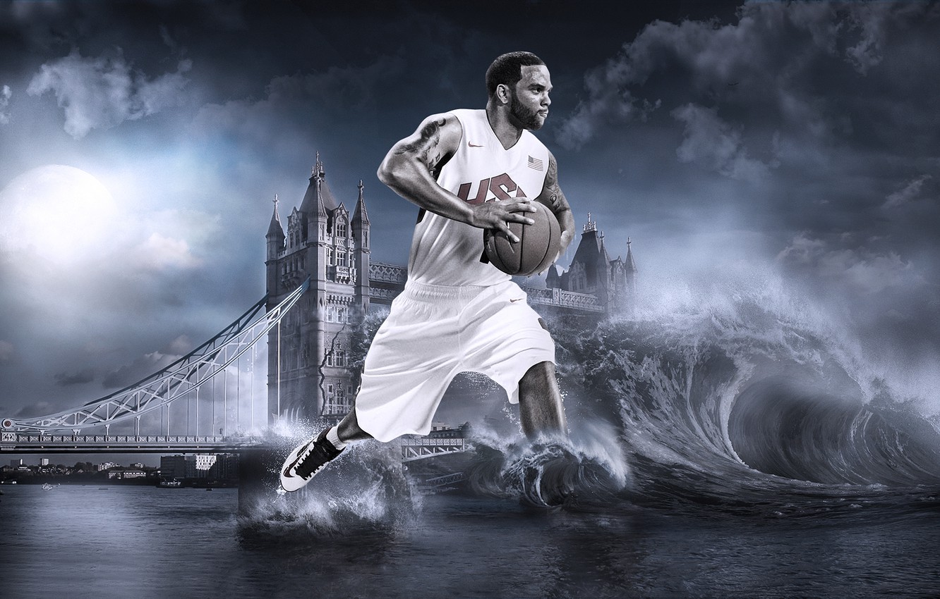Wallpaper London, Sport, Basketball, Olympic games, Deron Williams, Deron Williams image for desktop, section спорт