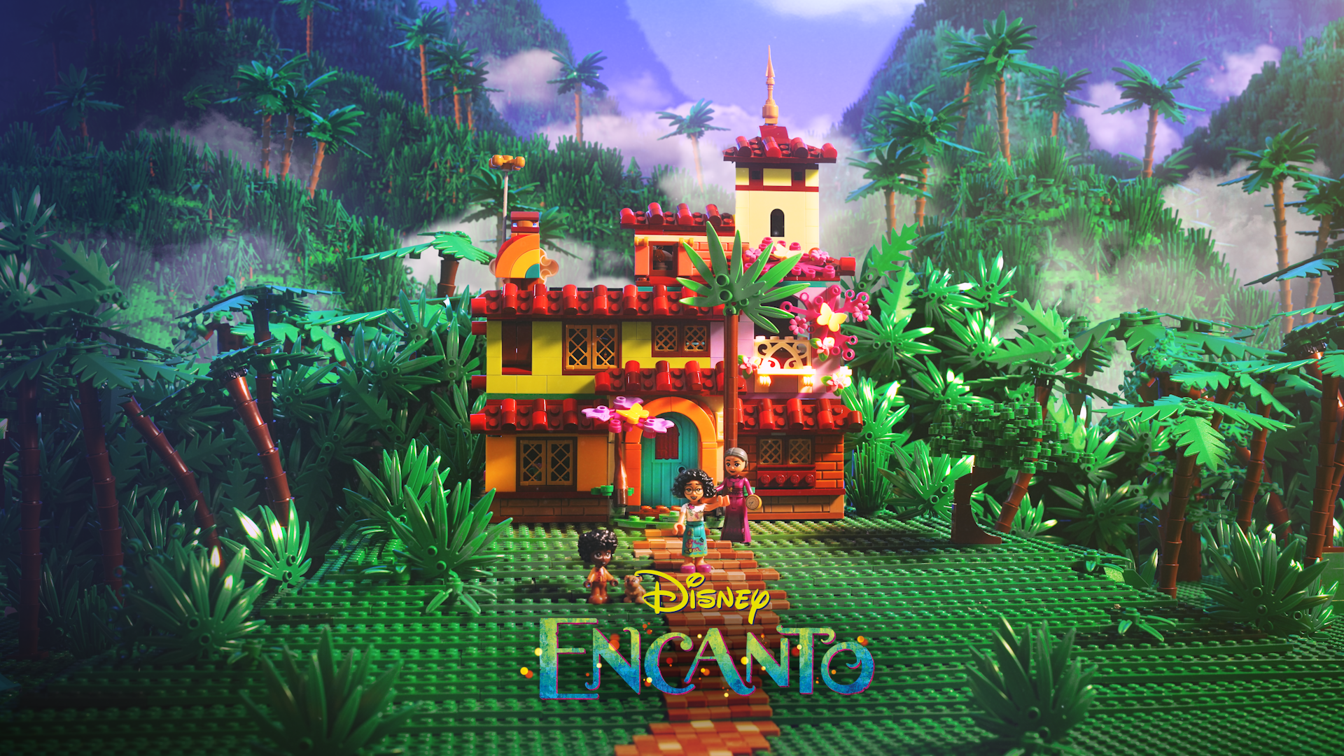 The magical Madrigal house of LEGO. Disney Encanto poster.com for kids