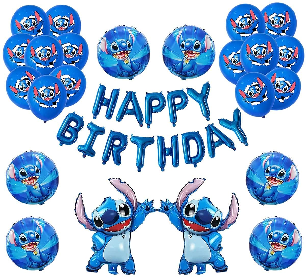 Buy 36PCS Lilo and Stitch Balloons, Stitch Happy Birthday Balloons Aluminum Foil Letters Banner Balloons Decoration, Children's Birthday Party Supplies Online in Russia. B09C6CP5BP