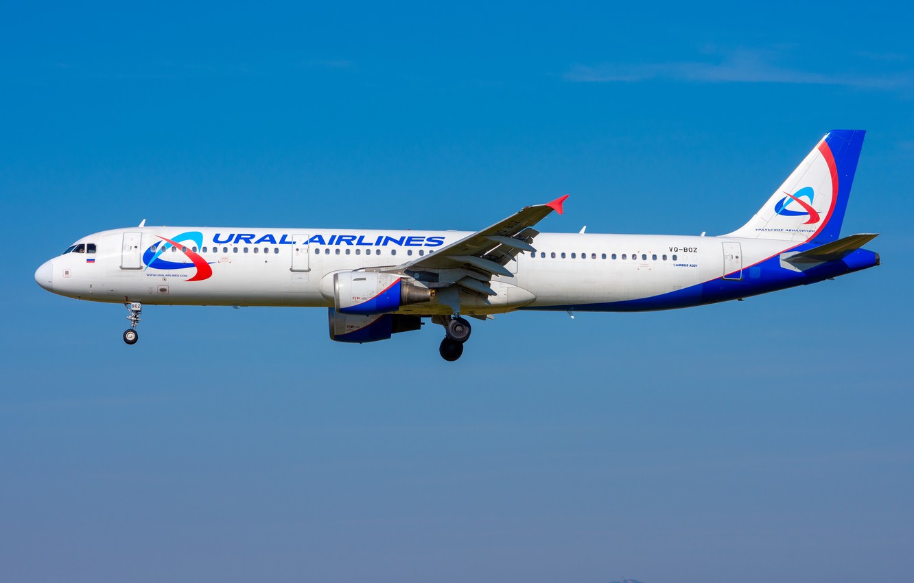 Wallpaper Airbus, A321 200, Ural Airlines Image For Desktop, Section авиация