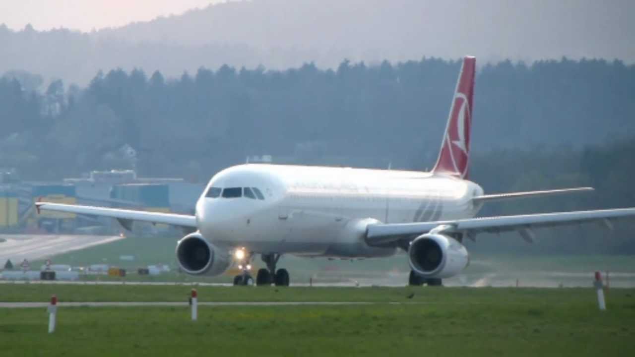 Turkish Airbus A321 Evening Take Off ZRH