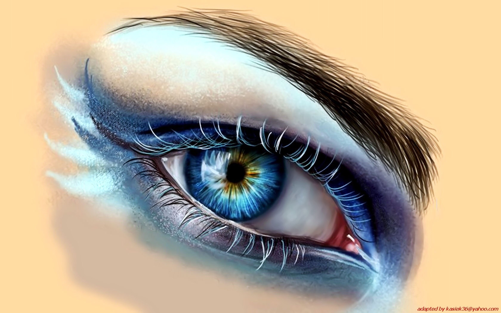 women eyes blue eyes artwork makeup 1680x1050 wallpaper High Quality Wallpaper, High Definition Wallpaper
