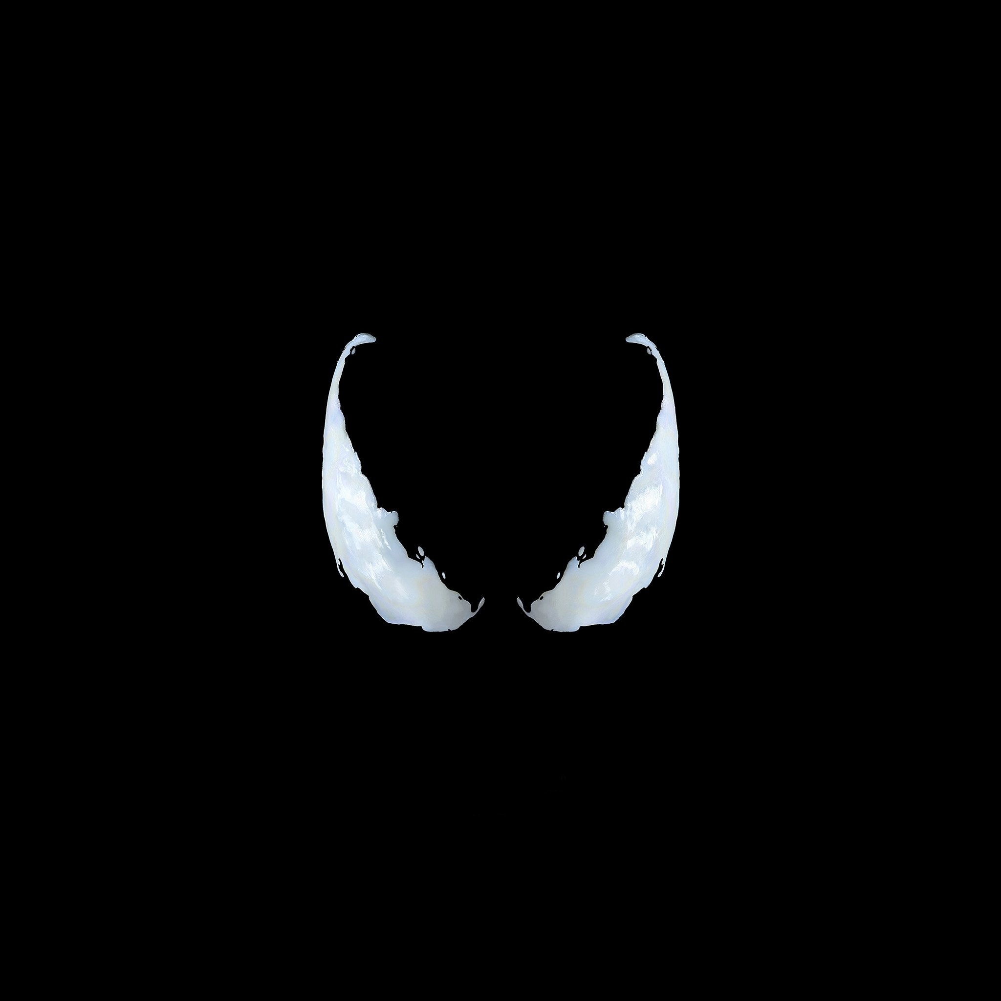 Android wallpaper. marvel venom logo dark eye art simple minimal