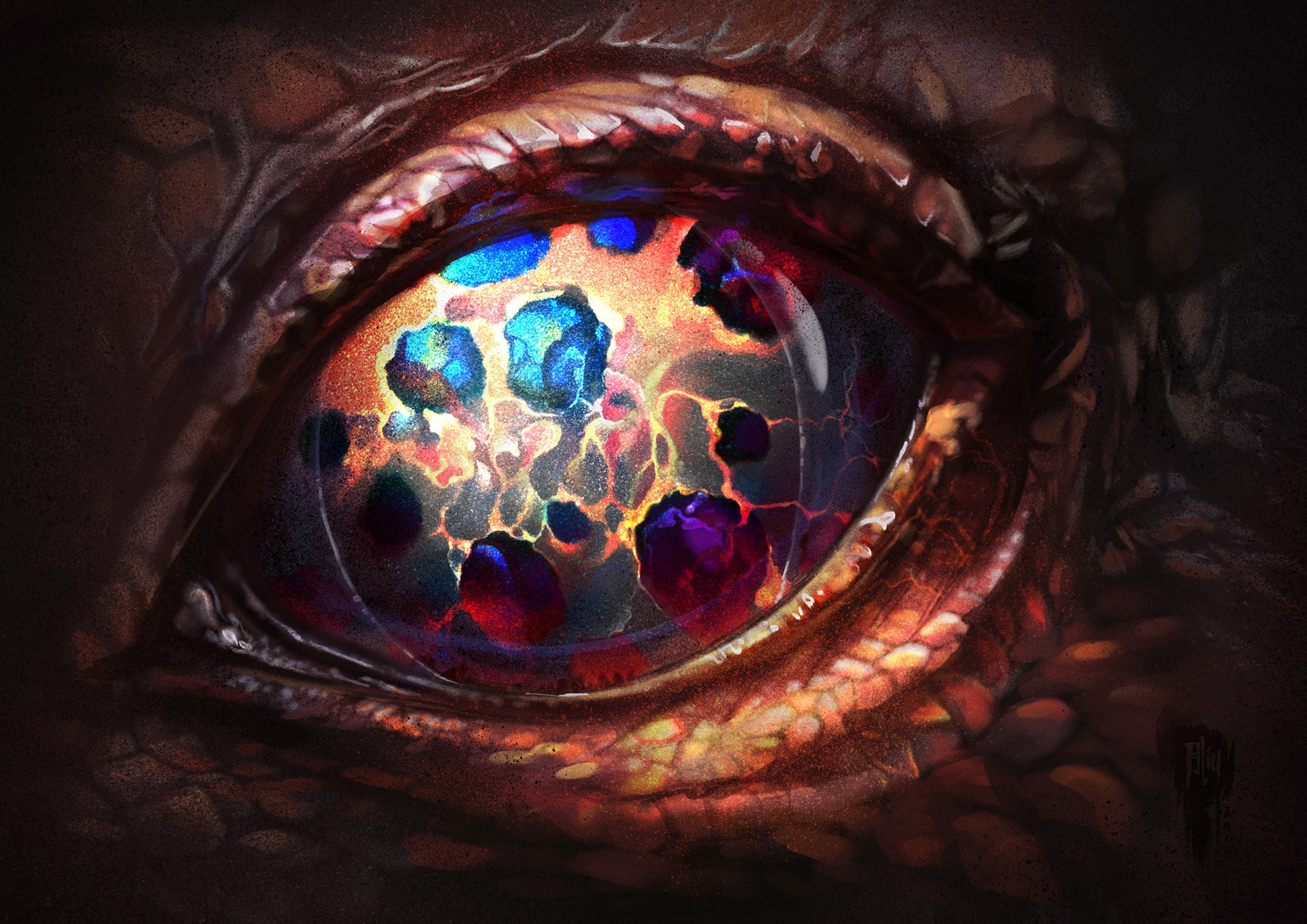 eyes, Dragon, Artwork, Fantasy art, Colorful Wallpaper HD / Desktop and Mobile Background