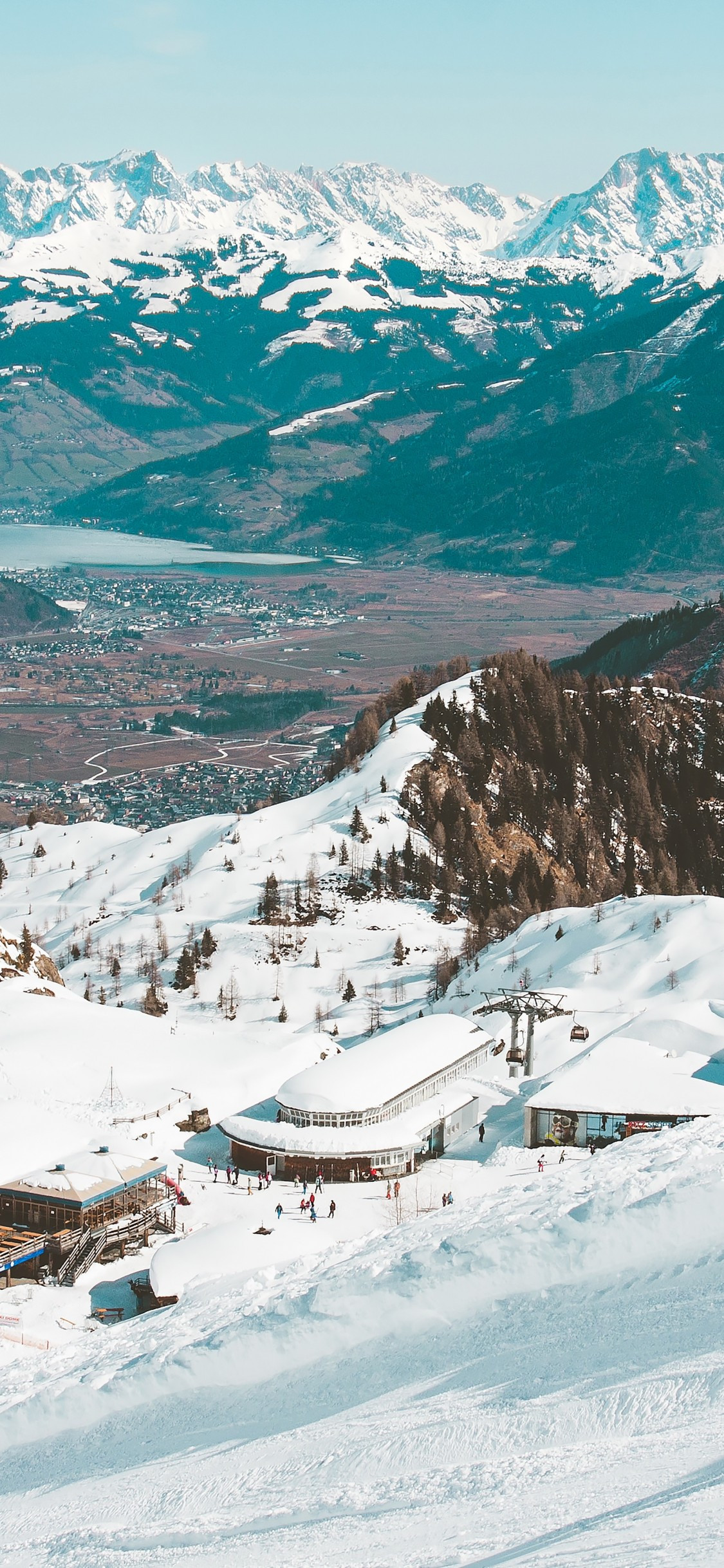 Download 1125x2436 Mountain, Snow, Ski Wallpaper for iPhone 11 Pro & X