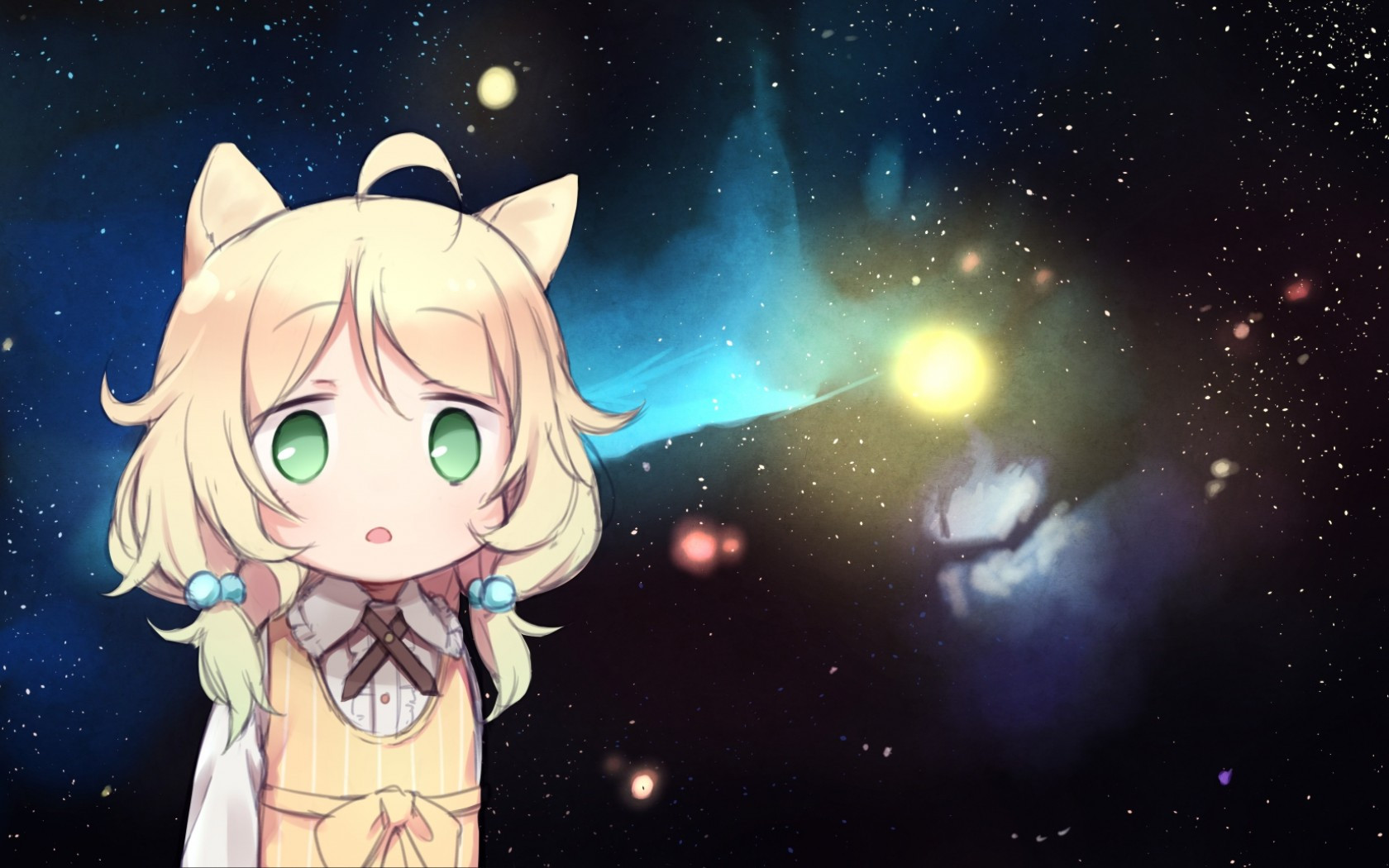 Download 1680x1050 Yusa Kozue, Cute Expression, The Idolmaster Cinderella Girls, Blonde, Animal Ears Wallpaper for MacBook Pro 15 inch