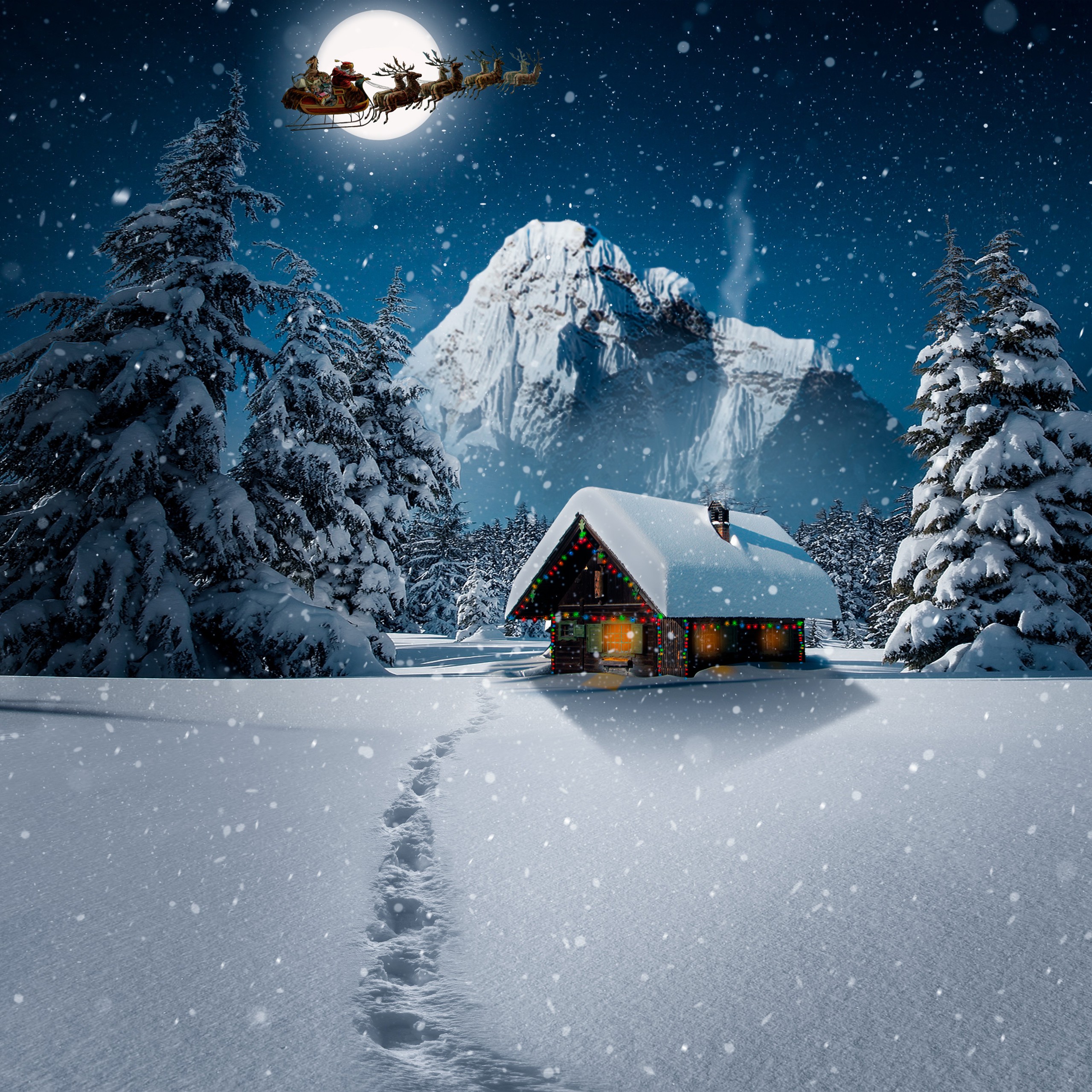Christmas Winter 4K Wallpaper
