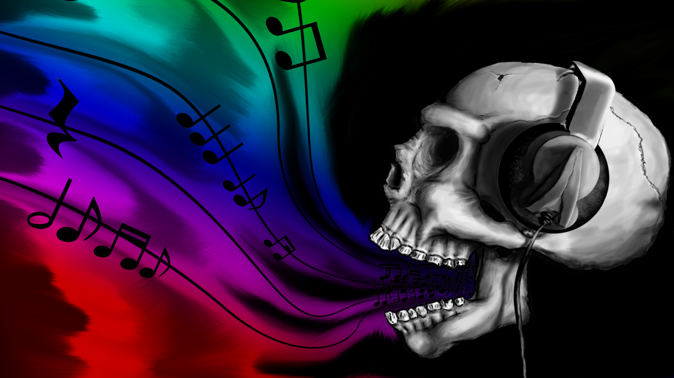 3D Colorful Skull Wallpaper Free 3D Colorful Skull Background