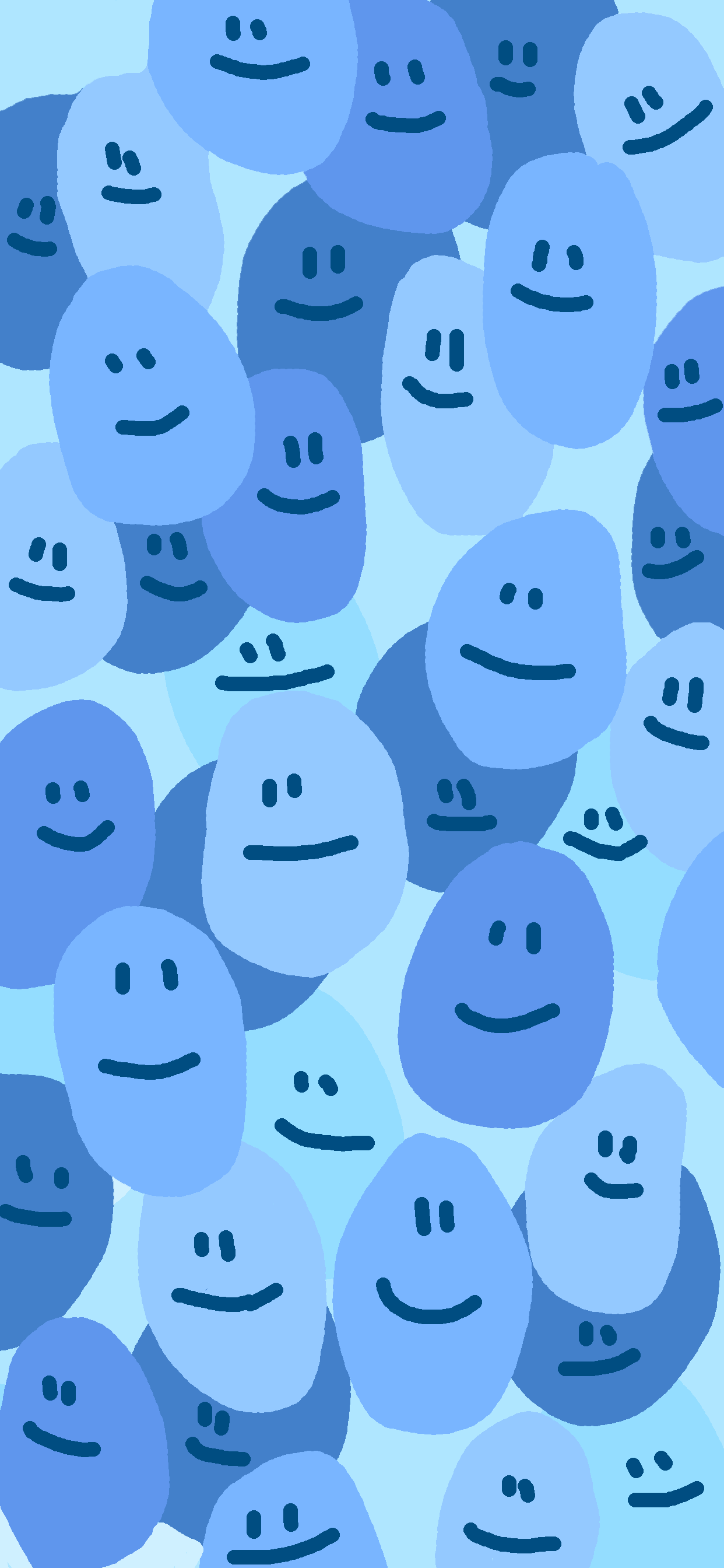 Download Preppy Smiley Face Warped Blue Pattern Wallpaper  Wallpaperscom
