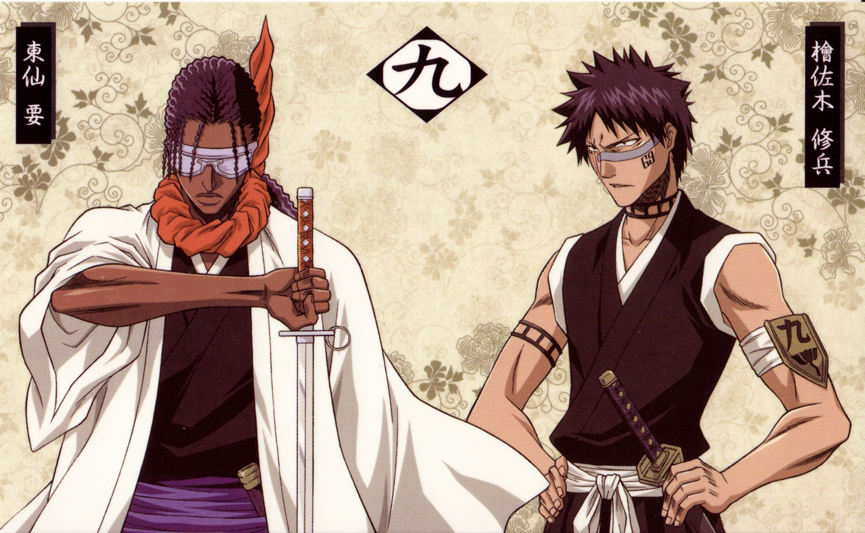 bleach hisagi shuuhei tousen kaname 2910x1794 wallpaper