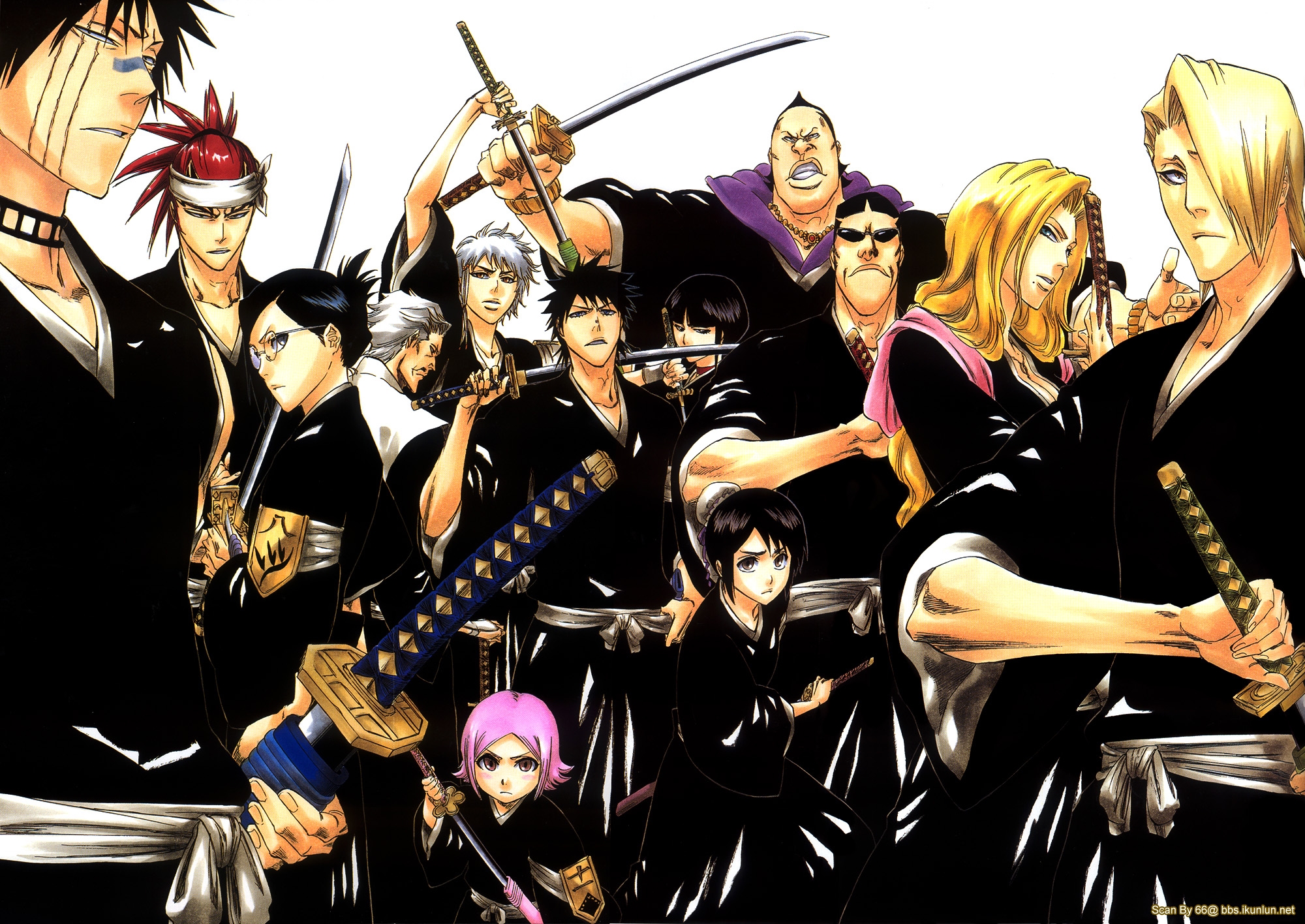bleach matsumoto rangiku kurotsuchi nemu hisagi shuuhei abarai renji izuru kira hinamori momo kaien