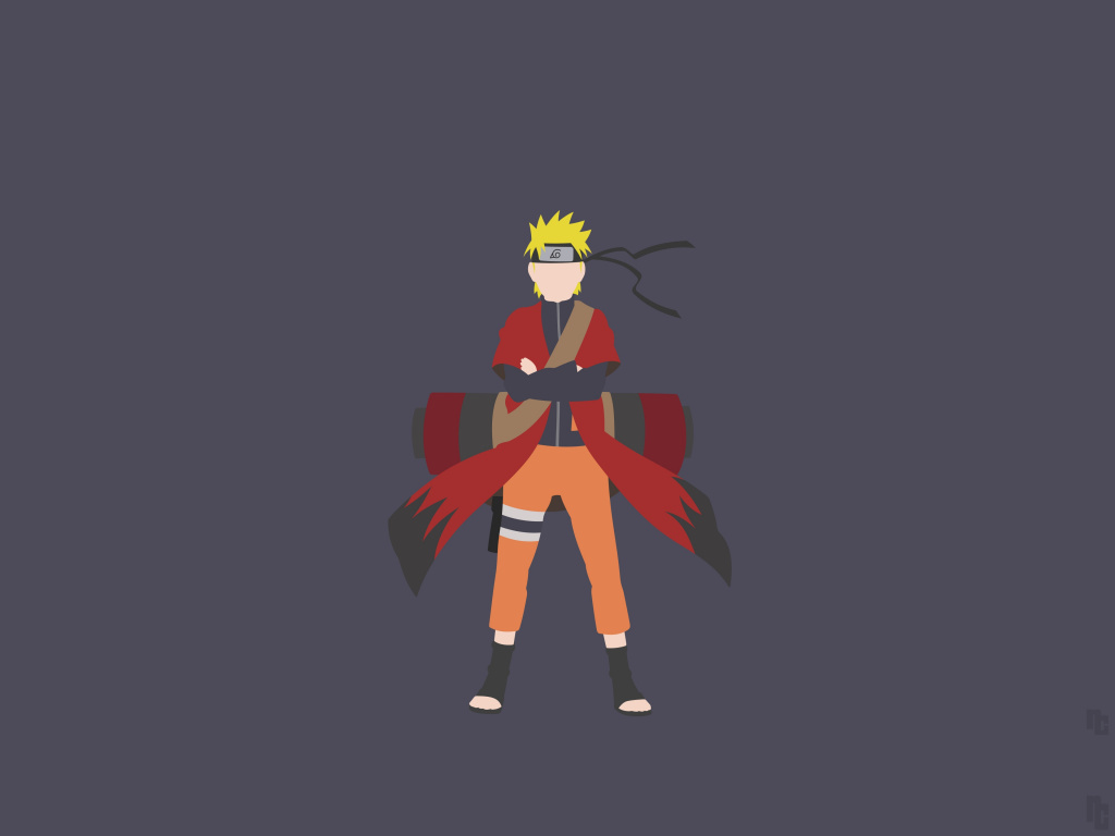 Download Minimal, anime, Naruto Uzumaki wallpaper, 1024x768, Standard 4:3, Fullscreen