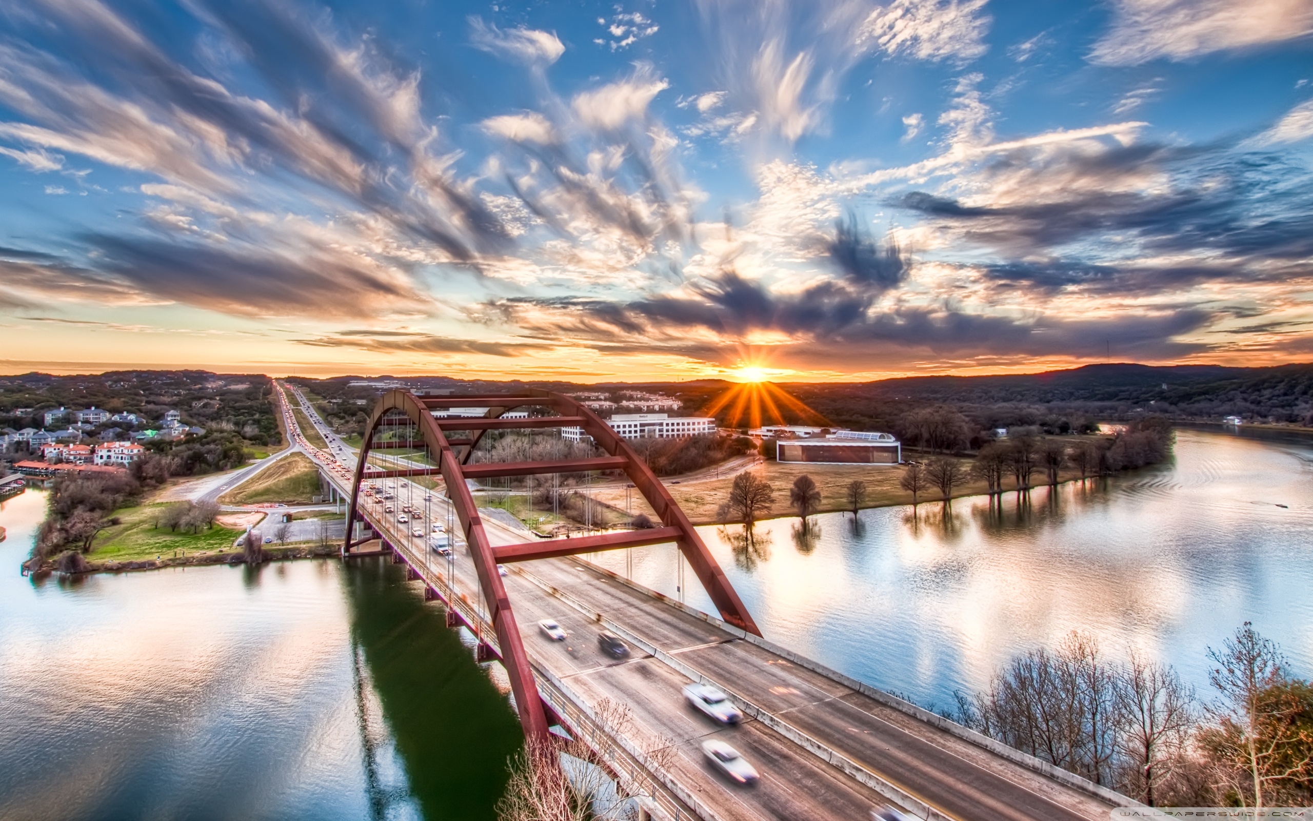 Pennybacker Bridge, Austin, Texas HD Desktop Wallpaper