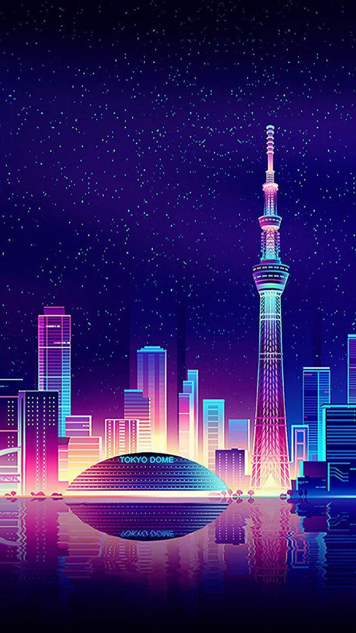 Download 720x1280 wallpaper tokyo, cityscape, buildings, digital art, samsung galaxy mini s s neo, alpha, sony xperia compact z z z asus zenfone, 720x1280 HD image, background, 10214