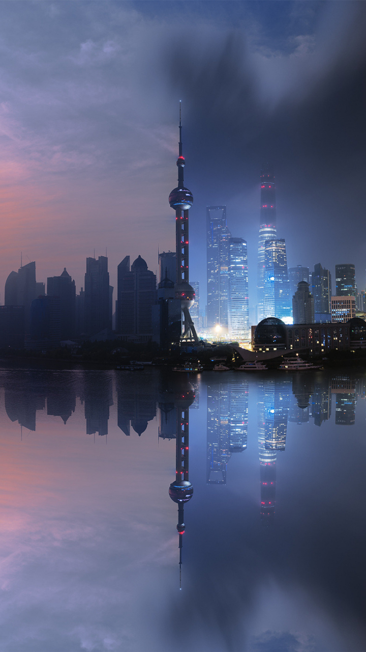 Download city, buildings, reflections, shanghai 720x1280 wallpaper, samsung galaxy mini s s neo, alpha, sony xperia compact z z z asus zenfone, 720x1280 HD image, background, 2627