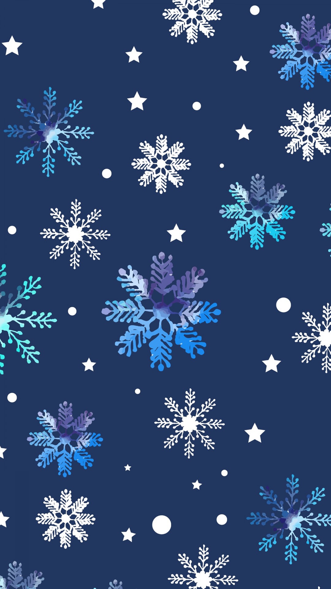 Blue Pattern Snowflake Winter 4K HD Snowflake Wallpaper