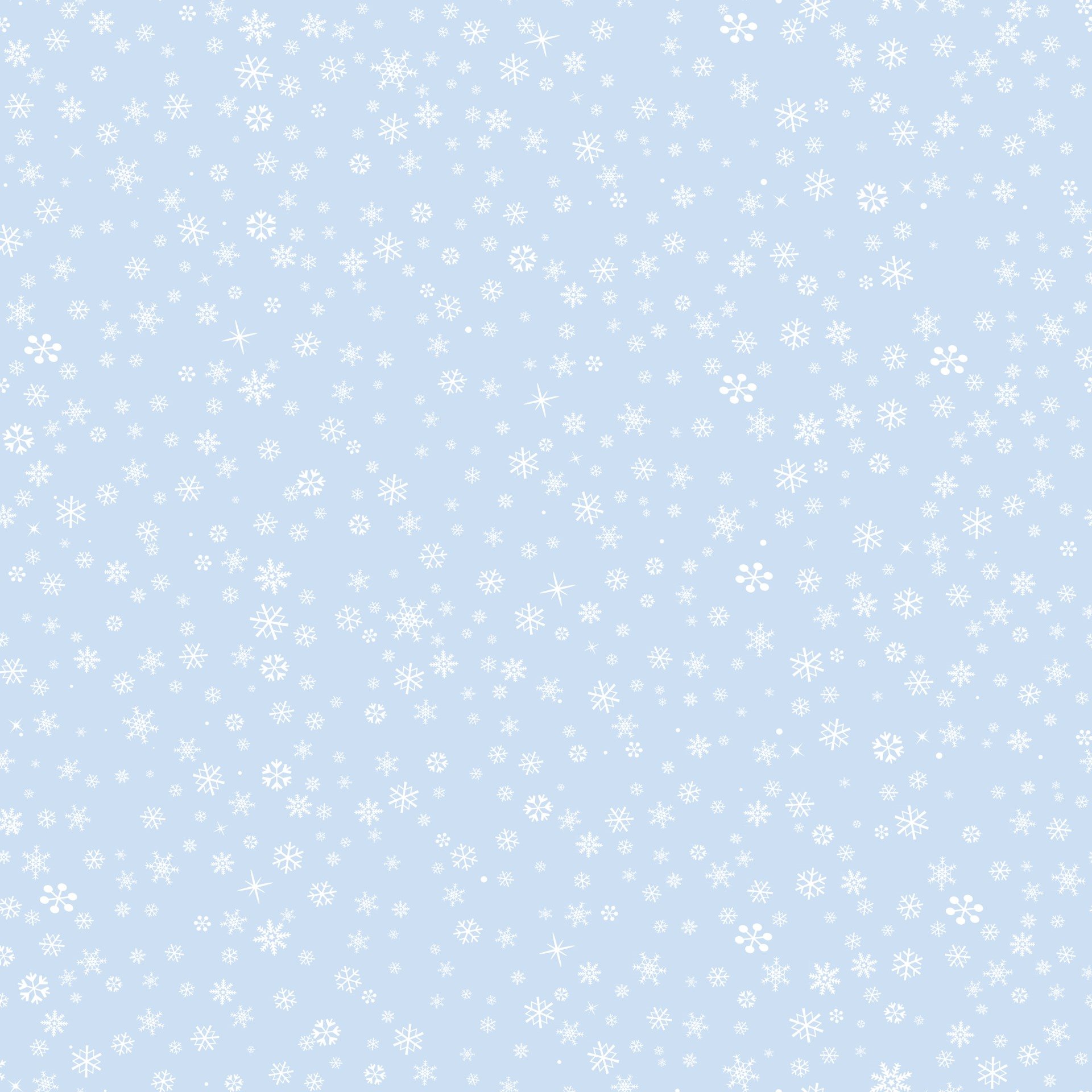 Snow pattern. Christmas seamless background. Winter holiday nature decor. Snowy wallpaper. Ornamental snowflakes