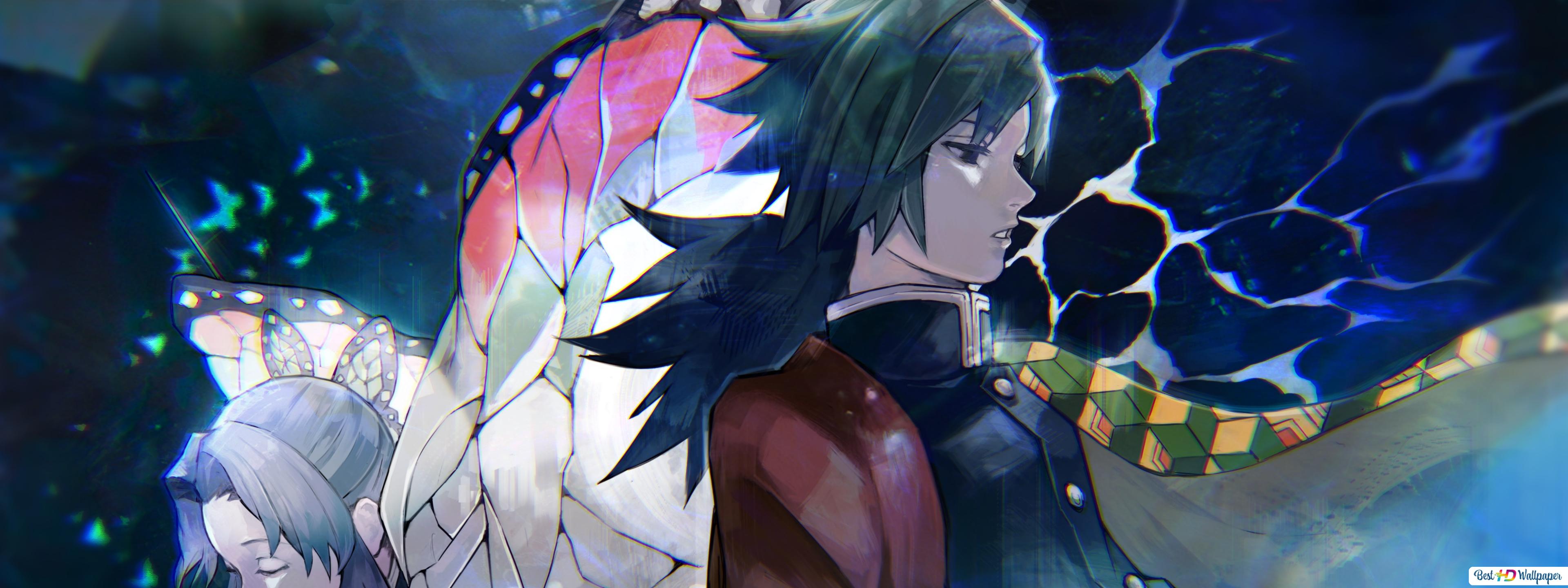 Shinobu Kochou & Giyu Tomioka HD wallpaper download